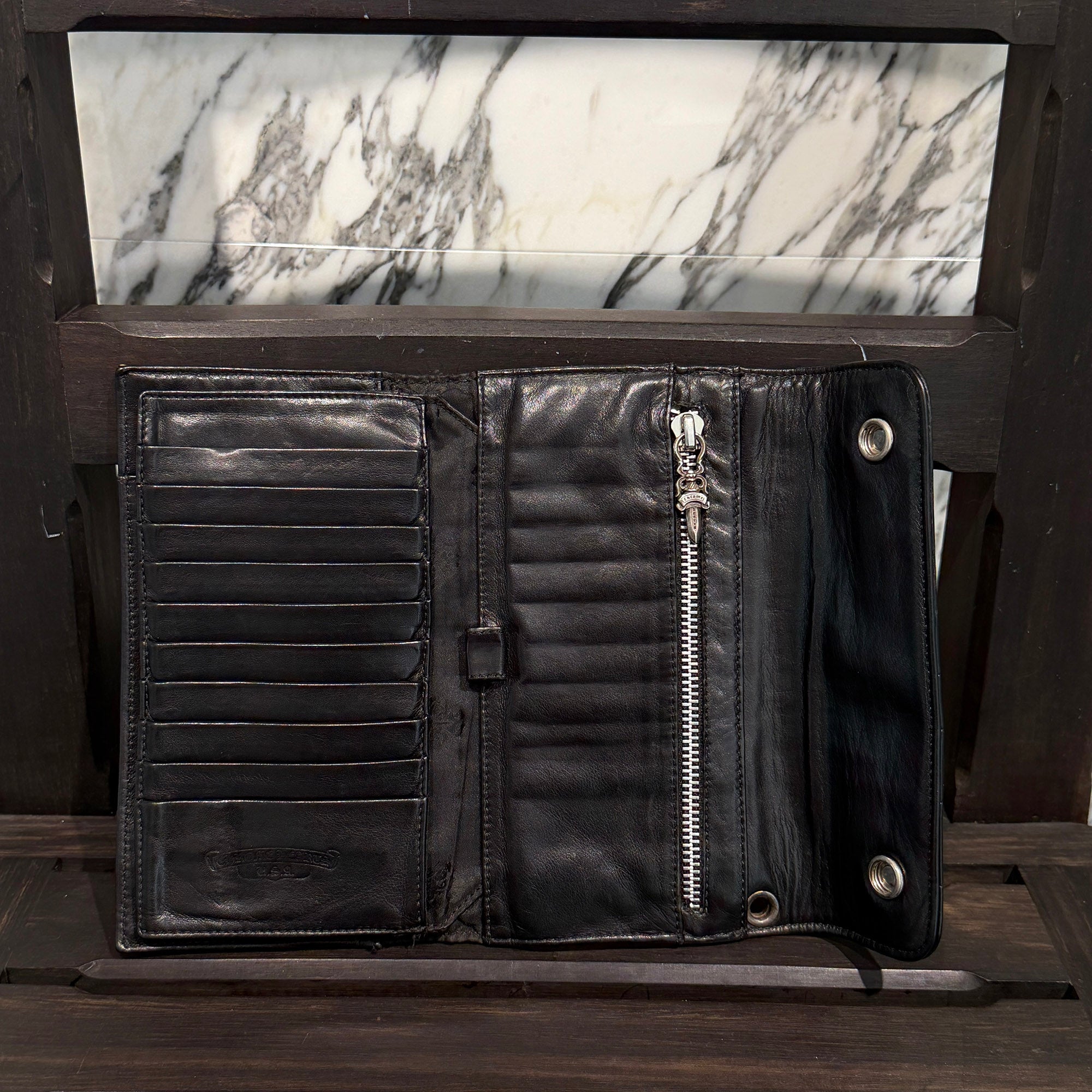 CHROME HEARTS Alligator Leather Wave Cross Ball Wallet クロムハーツ アリゲーターレザー ウェーブ クロスボール ウォレット