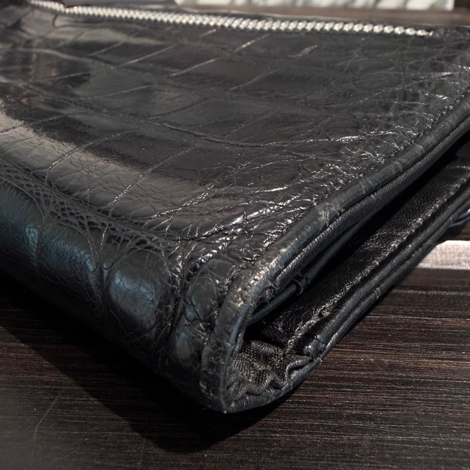CHROME HEARTS Alligator Leather Wave Cross Ball Wallet クロムハーツ アリゲーターレザー ウェーブ クロスボール ウォレット