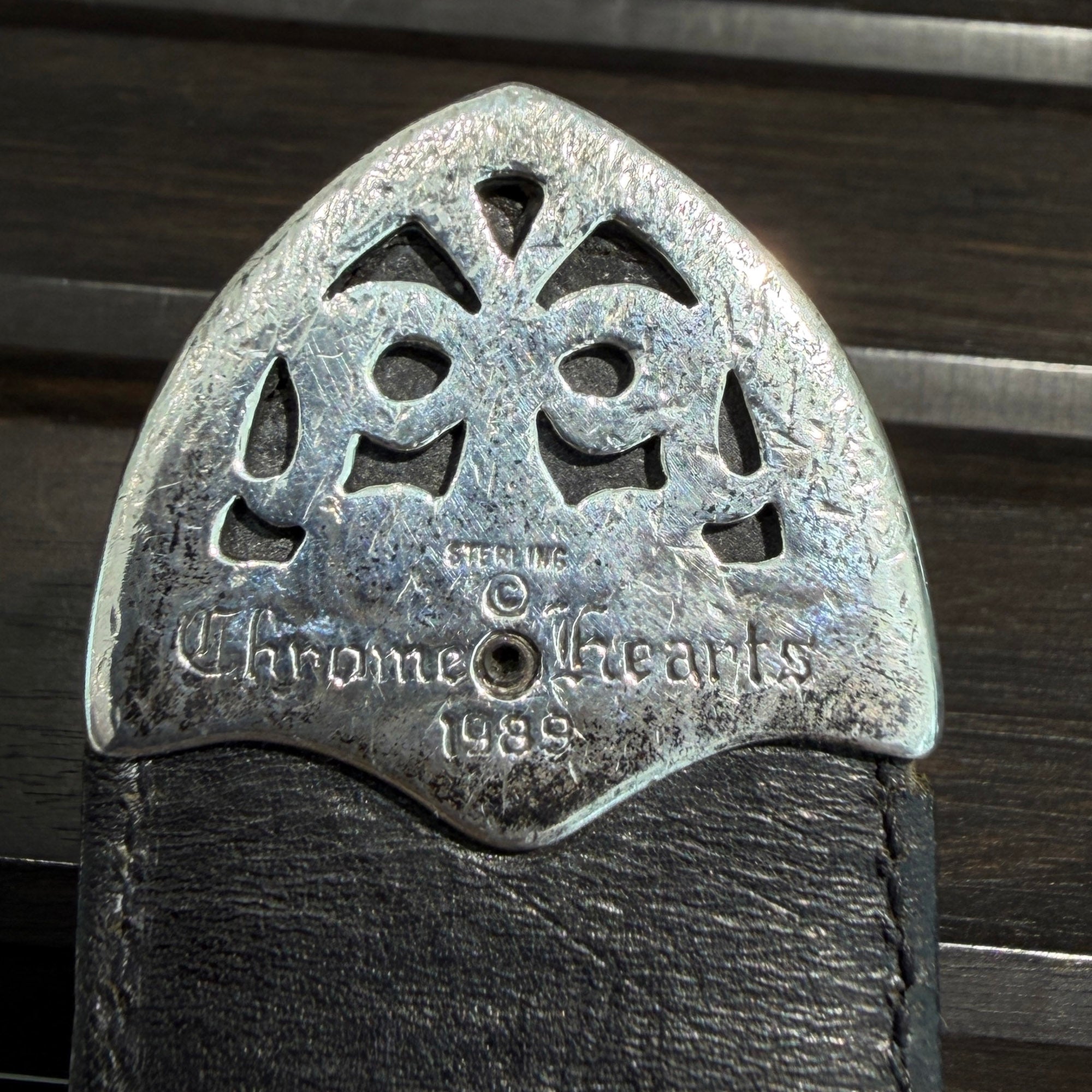CHROME HEARTS 3PC Classic Leather Belt Size 36 Inch クロムハーツ