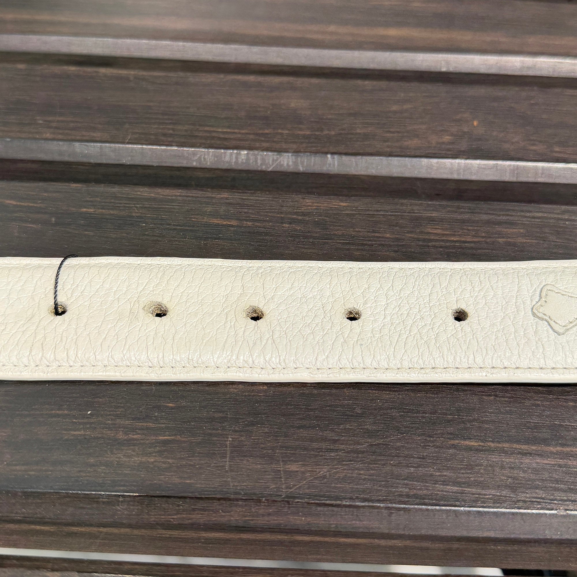 CHROME HEARTS 1.5 STRAP Horseshoe Rivet Cemetery Cross Patch Leather Belt Size 34 クロムハーツ 1.5ストラップ ホースシューリベット セメタリークロスパッチ レザーベルト サイズ34