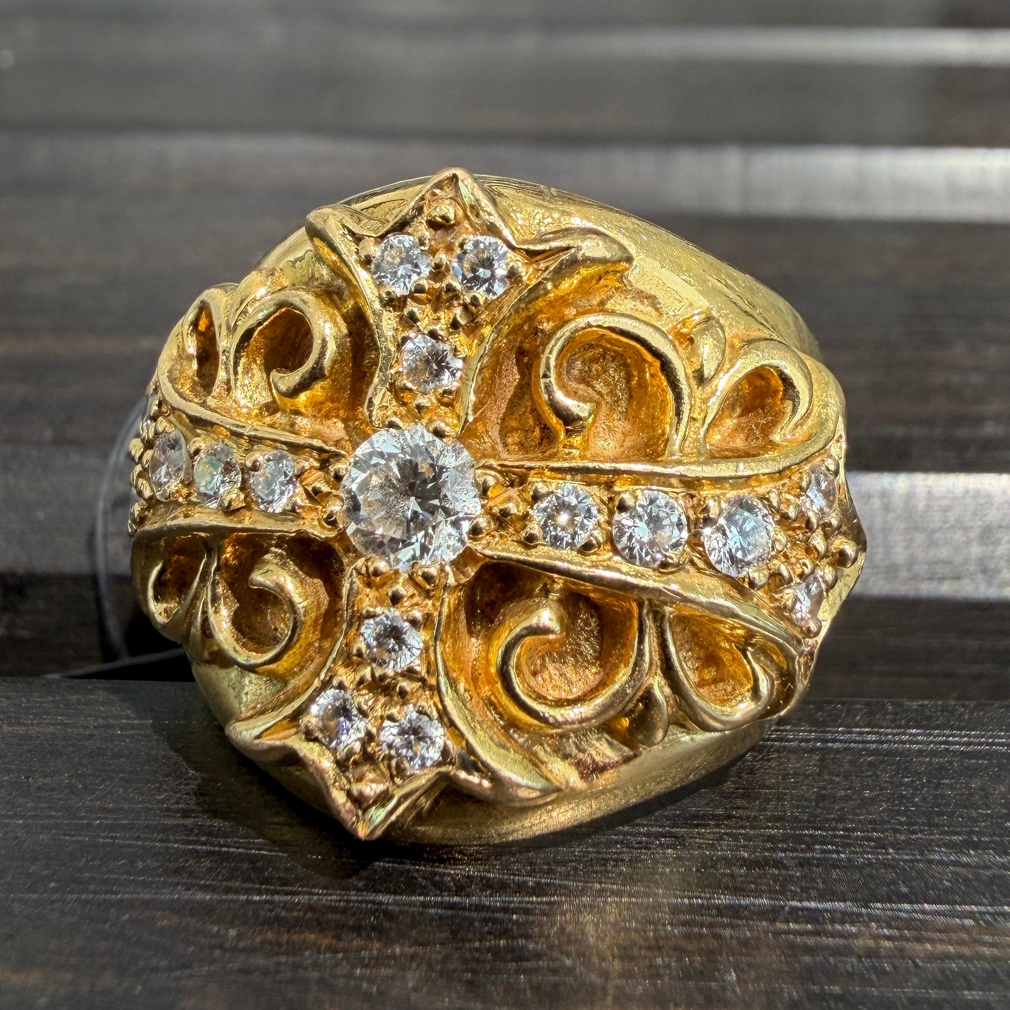 クレムハーツ　キーパーリング　 18号 CHROME HEARTS 22K KEEPER RING Pave Diamond Size 18号 クロムハーツ
