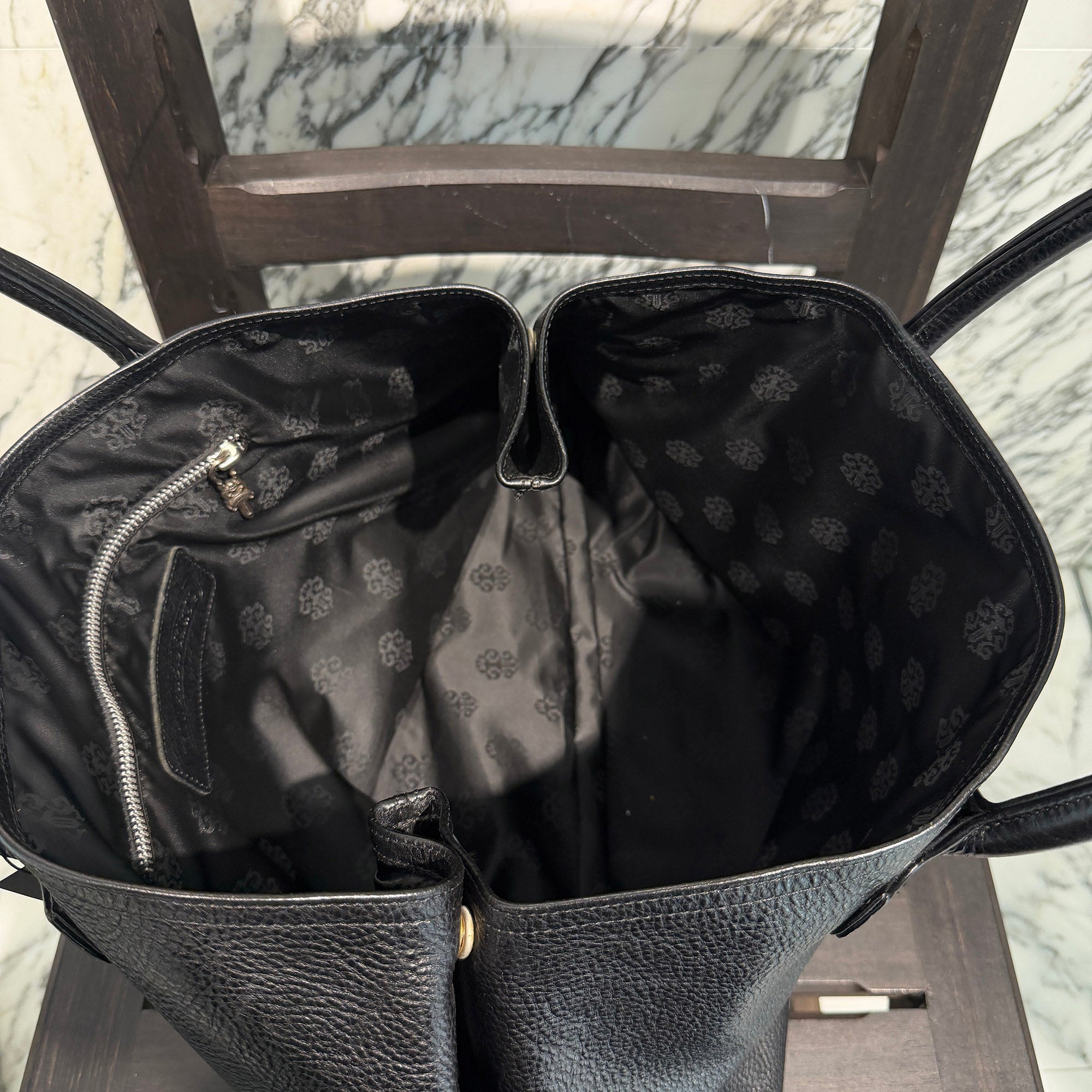 CHROME HEARTS 3 Cemetery Cross Patch FS Leather Tote Bag クロムハーツ 3セメタリークロスパッチ FS レザートートバッグ