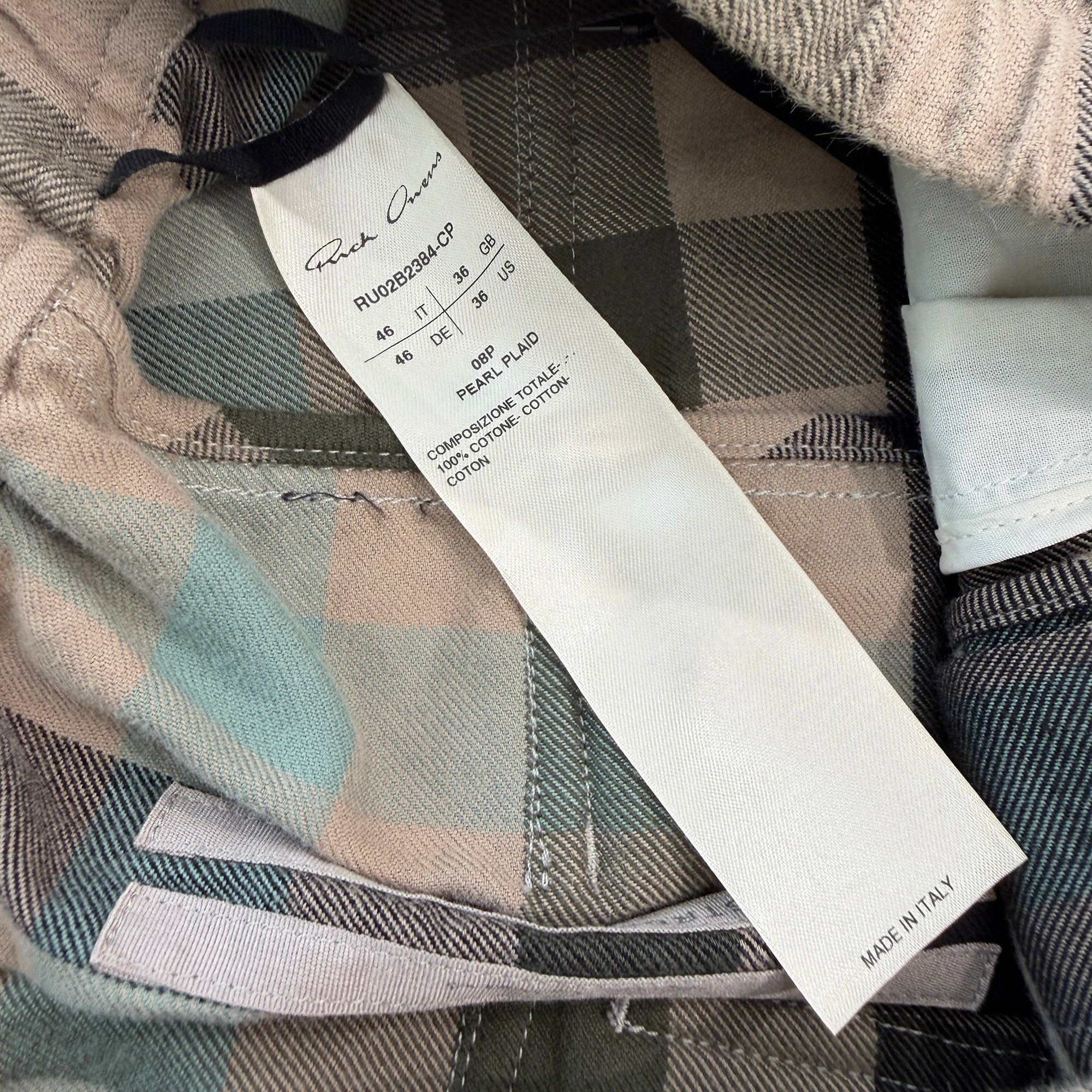 Rick Owens 2022AW Penta Check Bermuda Shorts RU02B2384-CP Size 36 リックオウェンス ペンタ チェック バミューダショーツ サイズ36