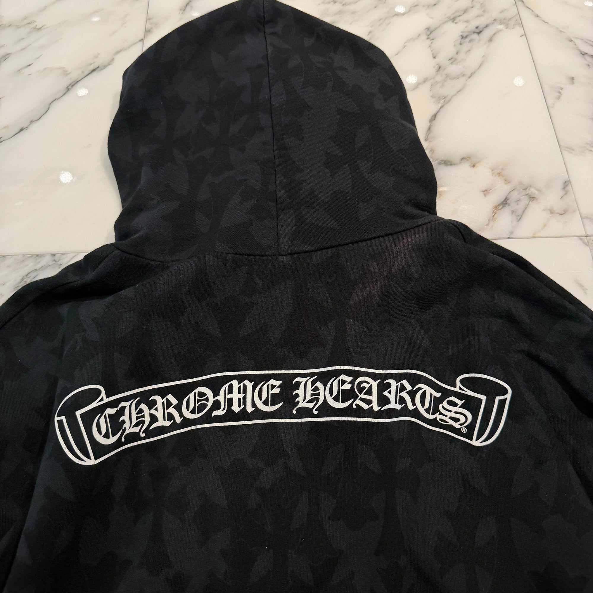 CHROME HEARTS 2024SS Graveyard Cemetery Cross Pullover Hoodie Size M クロムハーツ グレイブヤード セメタリークロス プルオーバーフーディ サイズM