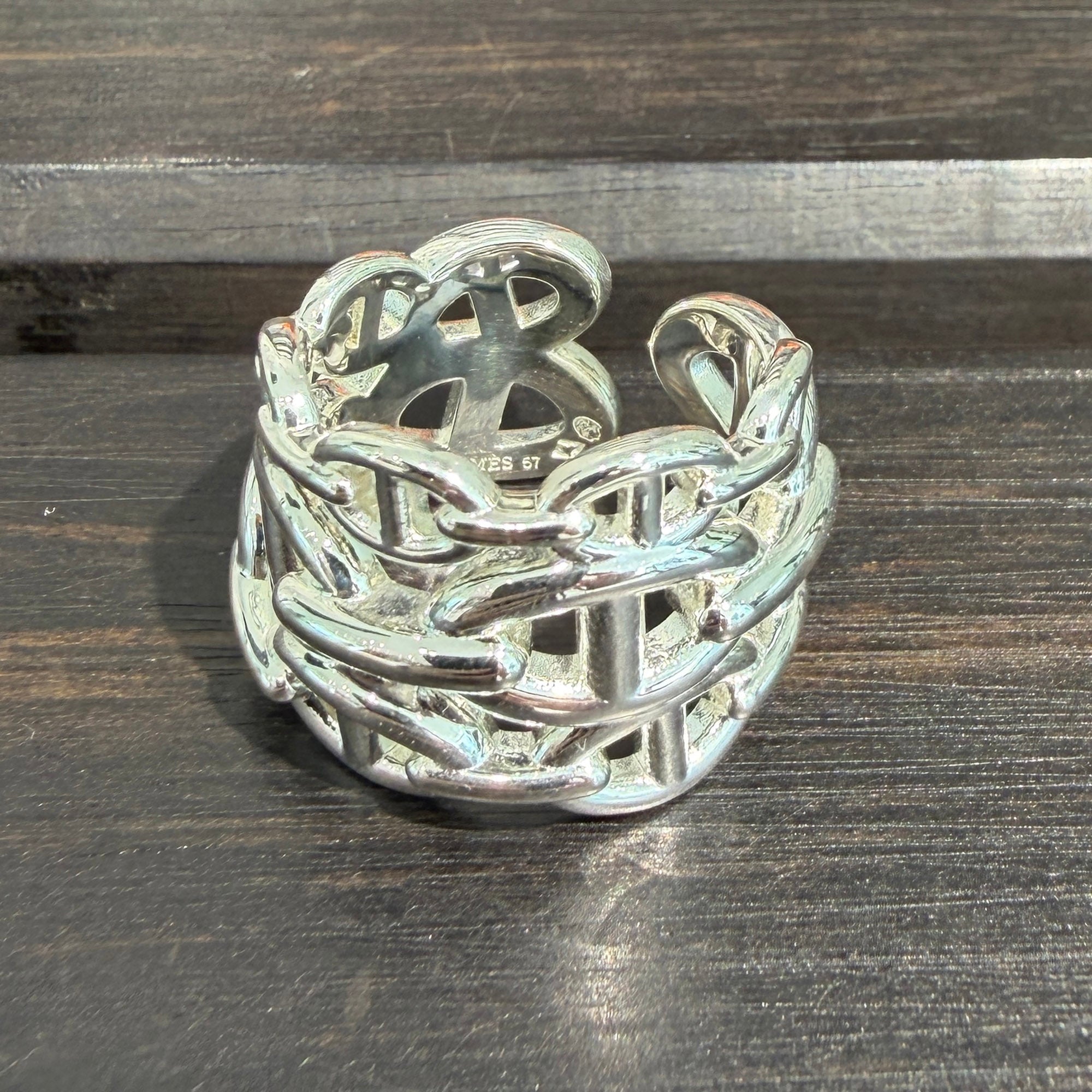 HERMES Chaine d'Ancre Anchaine GM Ring Size 57 (約17号) エルメス シェーヌダンクル アンシェネ GM リング サイズ57 (約17号)