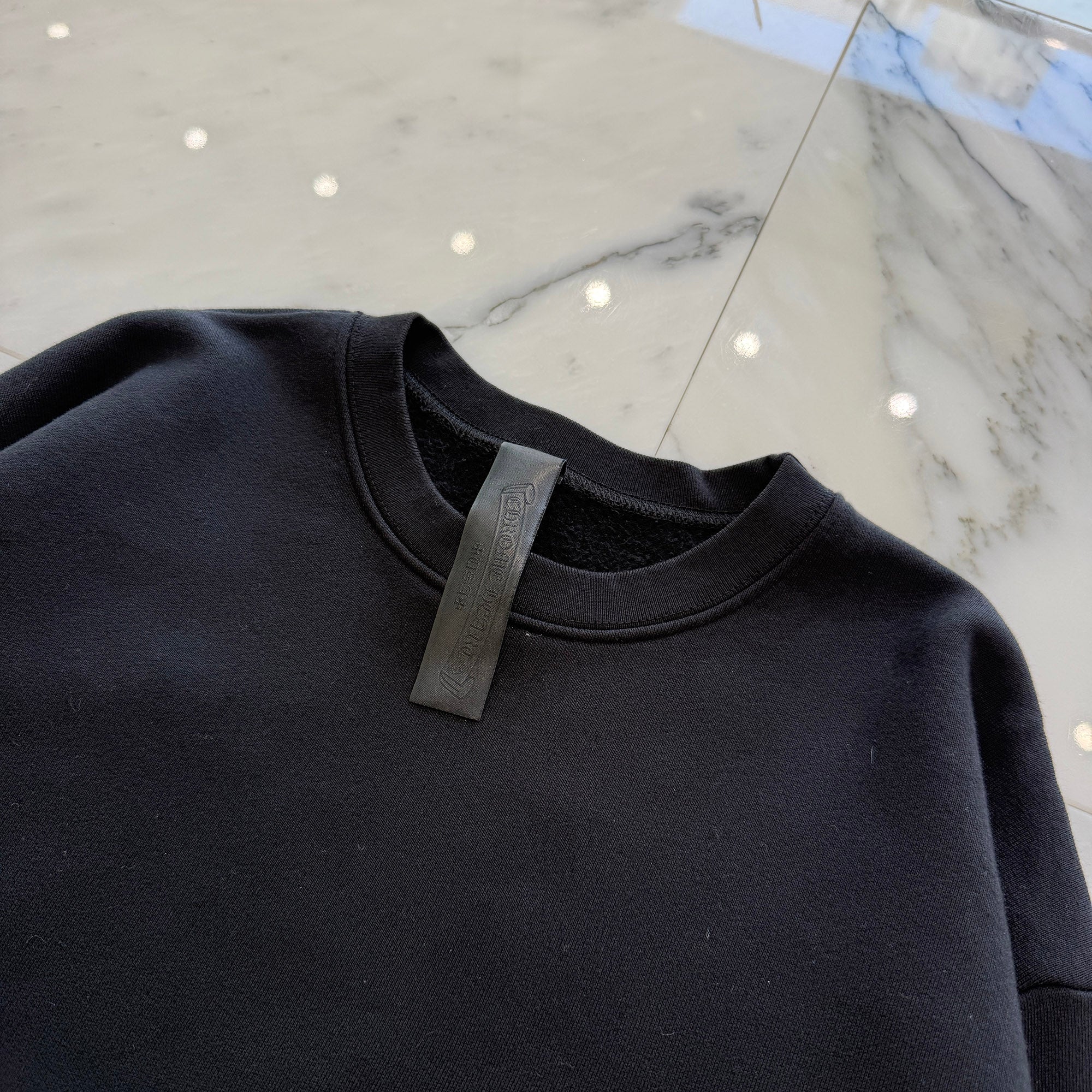 CHROME HEARTS Y NOT Multi Leather Cross Patch Sweatshirt Size S クロムハーツ ワイノット マルチレザークロスパッチ スウェットシャツ サイズS
