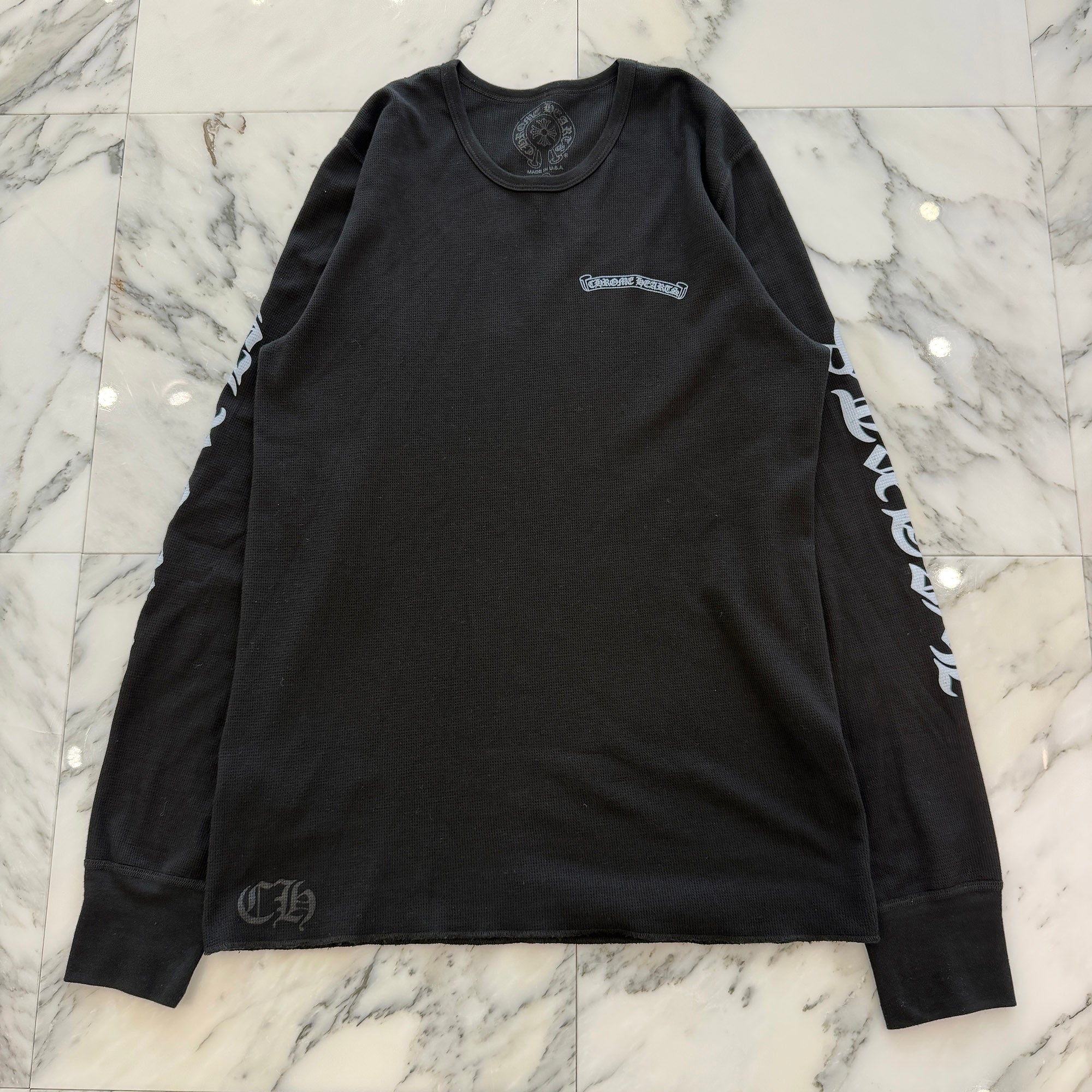CHROME HEARTS 2025AW Scroll Label Arm Logo Print Thermal Long Sleeve Tee Size XL クロムハーツ スクロールラベル アームロゴプリント  サーマル ロングスリーブ Tシャツ サイズXL