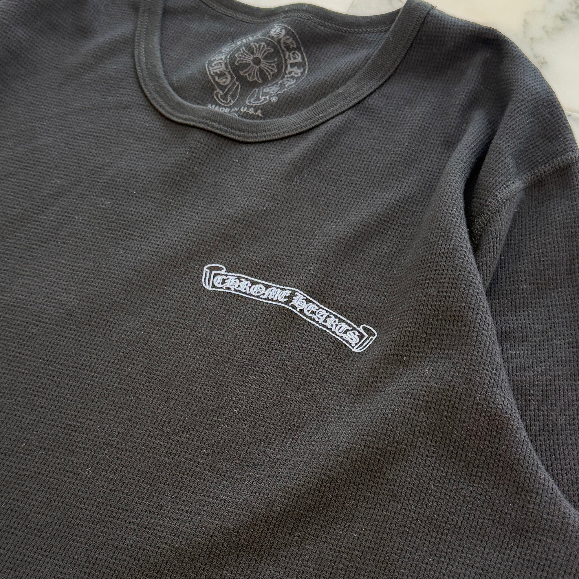 CHROME HEARTS 2025AW Scroll Label Arm Logo Print Thermal Long Sleeve Tee Size XL クロムハーツ スクロールラベル アームロゴプリント  サーマル ロングスリーブ Tシャツ サイズXL
