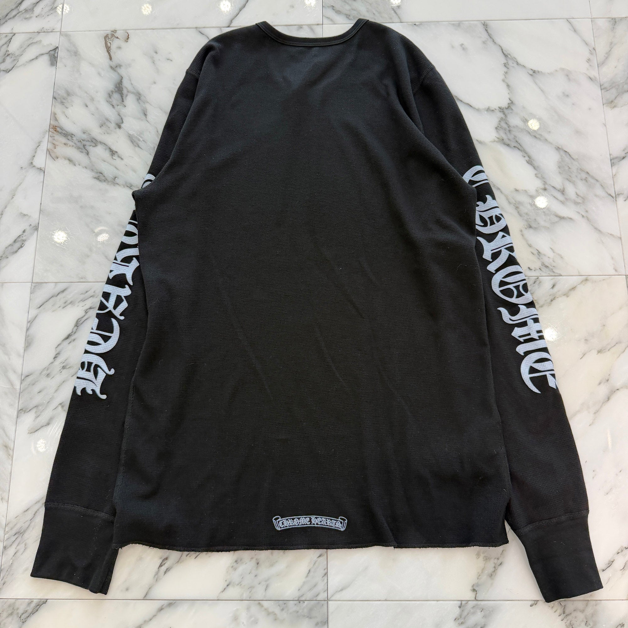 CHROME HEARTS 2025AW Scroll Label Arm Logo Print Thermal Long Sleeve Tee Size XL クロムハーツ スクロールラベル アームロゴプリント  サーマル ロングスリーブ Tシャツ サイズXL