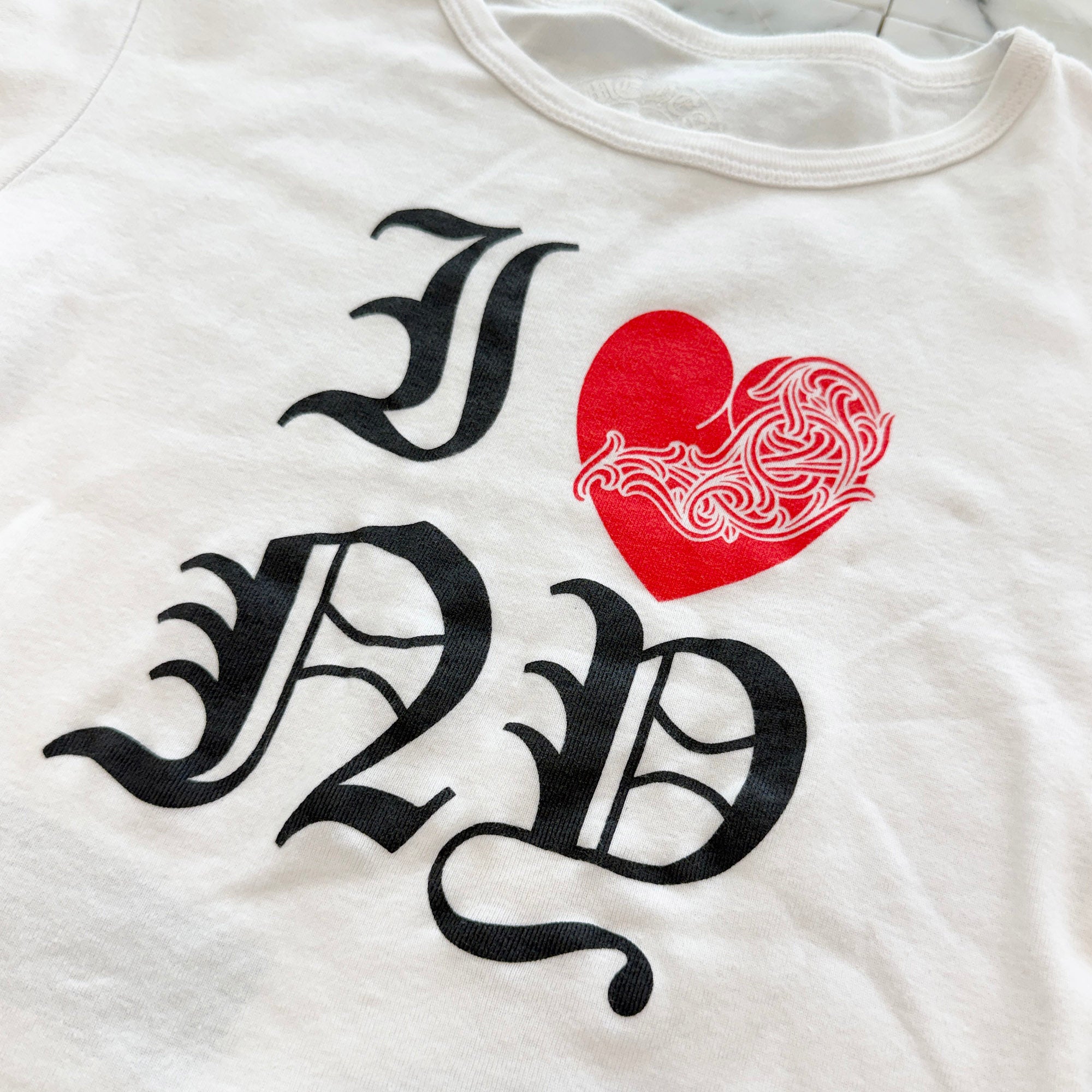 CHROME HEARTS "I Love NY" Cropped Tee Size ONE SIZE (68-112) クロムハーツ "アイ・ラブ・ニューヨーク" クロップドTシャツ サイズONE SIZE (68-112)