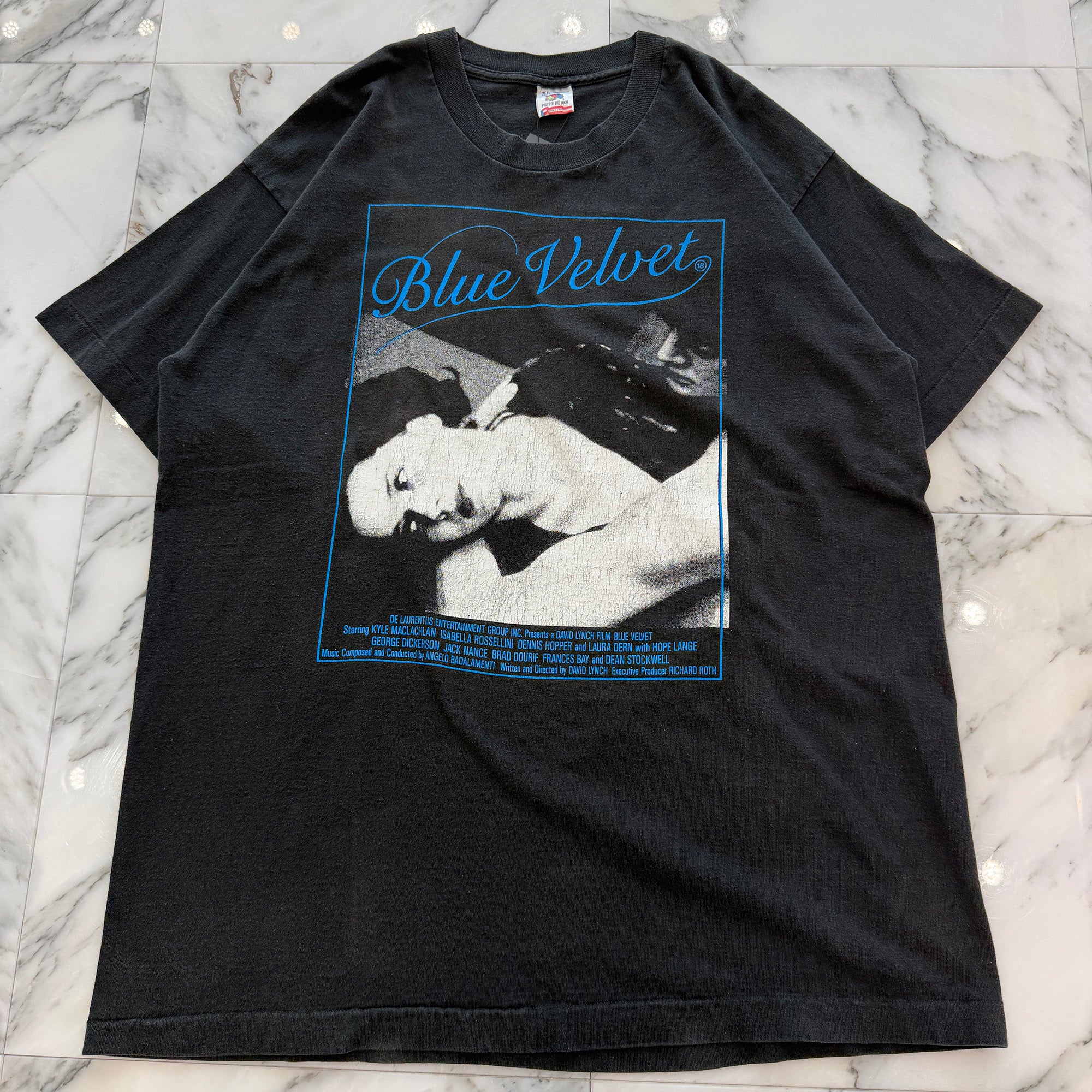 Vintage 90's Director David Lynch "Blue Velvet" FRUIT OF THE LOOM S/S Tee Size XL ヴィンテージ 90's デヴィッド・リンチ監督 "ブルーベルベット" フルーツ オブ ザ ルーム社製 Tシャツ サイズXL