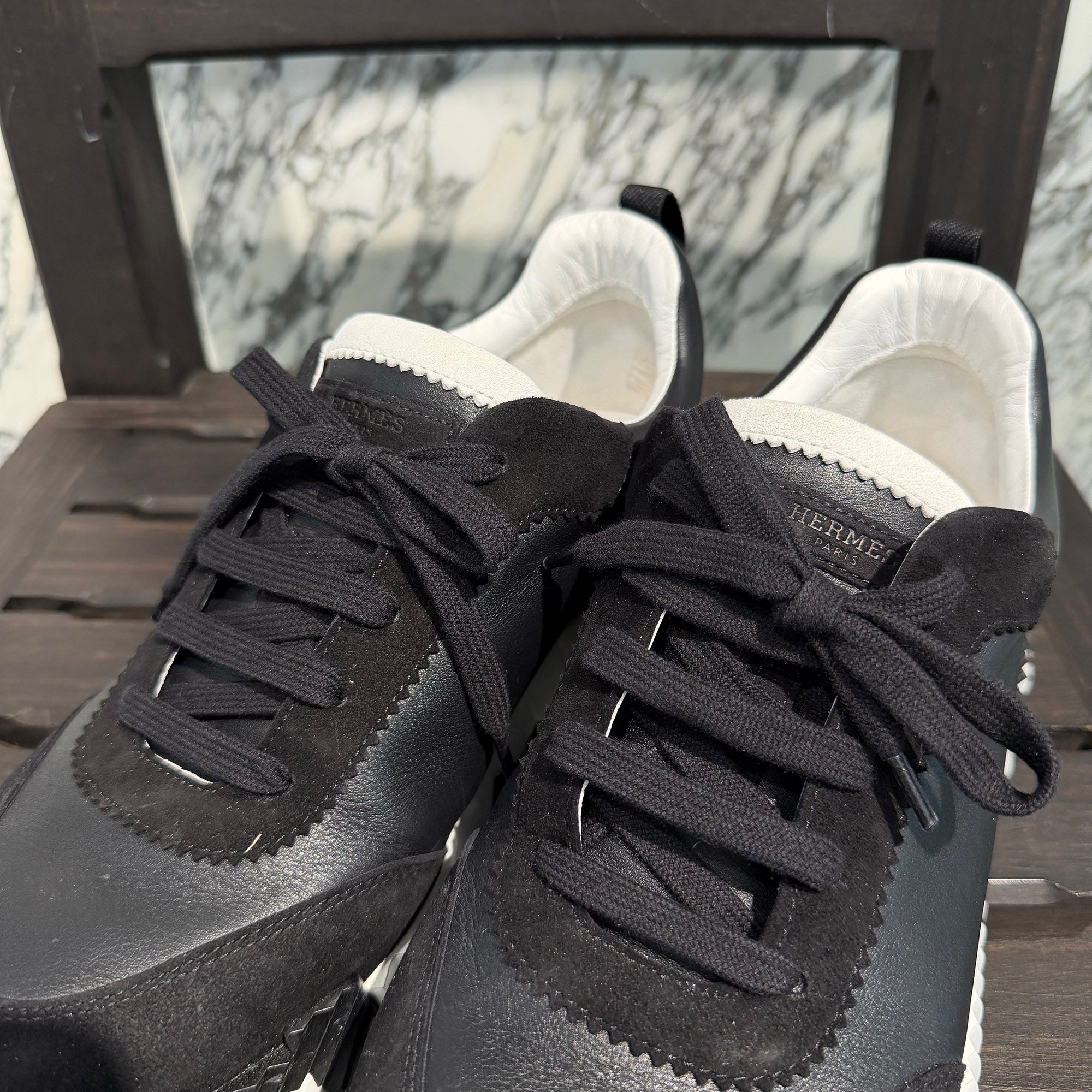 HERMES 2020AW "Bouncing" Suede leather Sneakers H221898Z Size 44 (約29.0cm) エルメス "バウンシング" スウェードレザー スニーカー サイズ44 (約29.0cm)