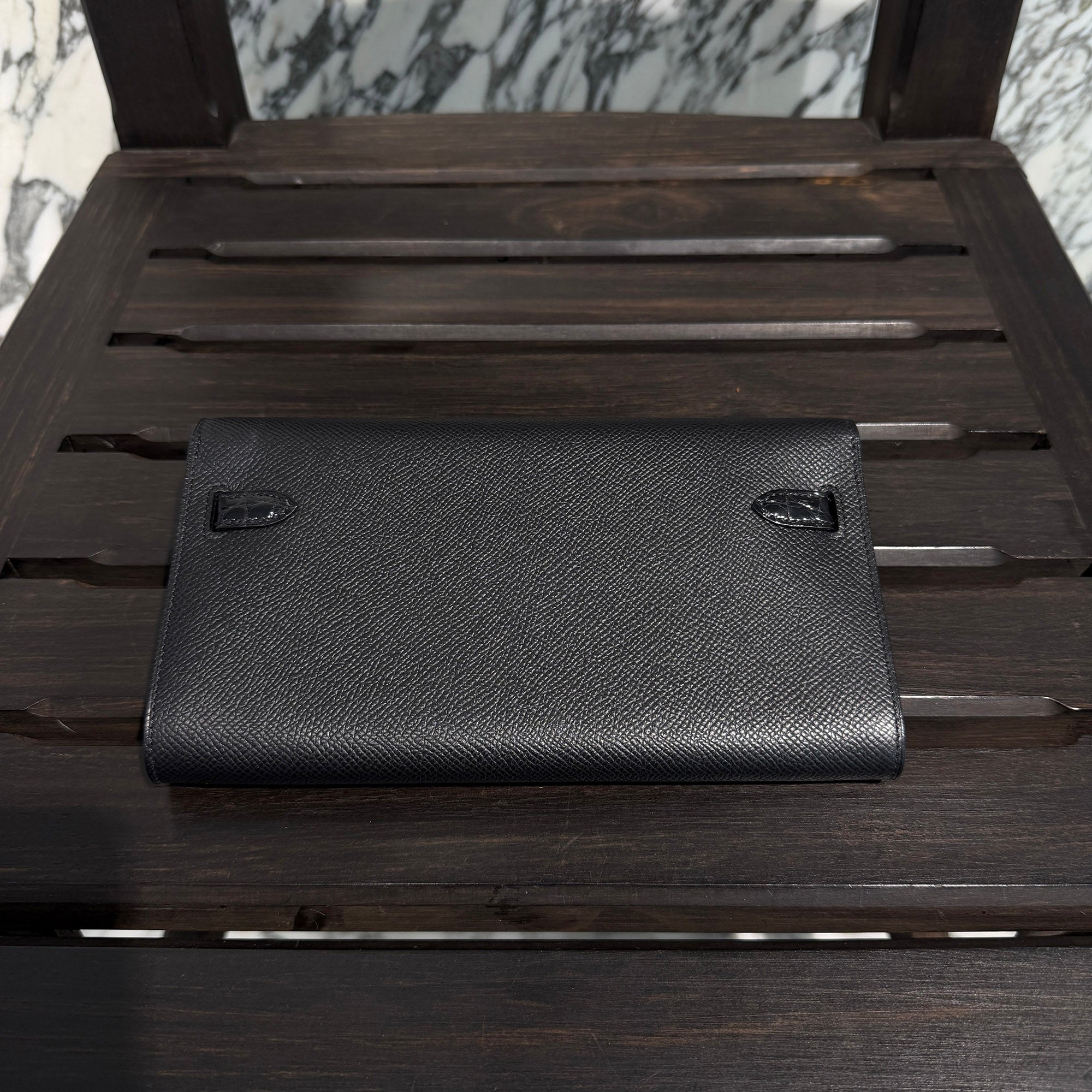 HERMES Kelly Wallet Long To Go Touch "NOIR" Leather Shoulder Bag B刻印 エルメス ケリー ウォレット ロングトゥゴー タッチ "ノワール" レザーショルダーバッグ B刻印