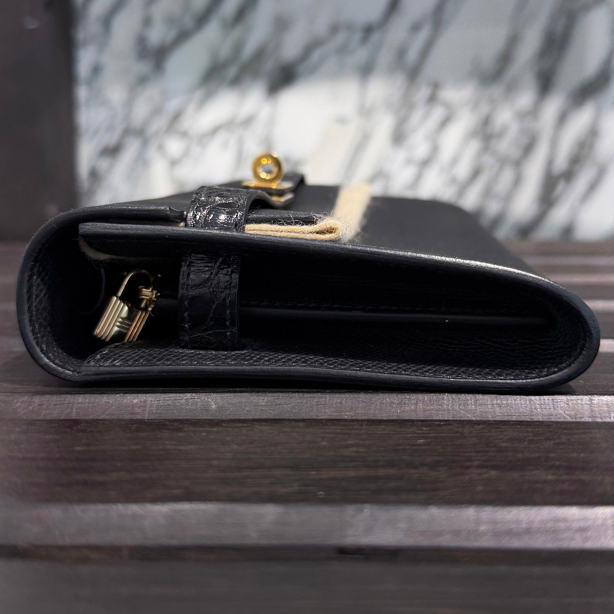 HERMES Kelly Wallet Long To Go Touch "NOIR" Leather Shoulder Bag B刻印 エルメス ケリー ウォレット ロングトゥゴー タッチ "ノワール" レザーショルダーバッグ B刻印