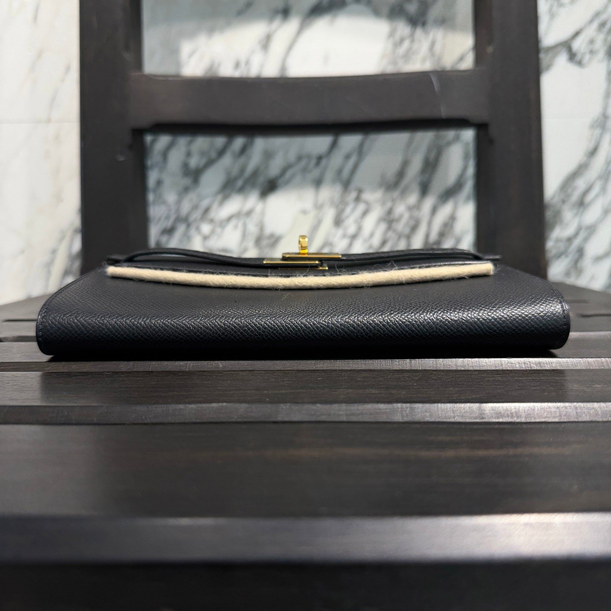 HERMES Kelly Wallet Long To Go Touch "NOIR" Leather Shoulder Bag B刻印 エルメス ケリー ウォレット ロングトゥゴー タッチ "ノワール" レザーショルダーバッグ B刻印