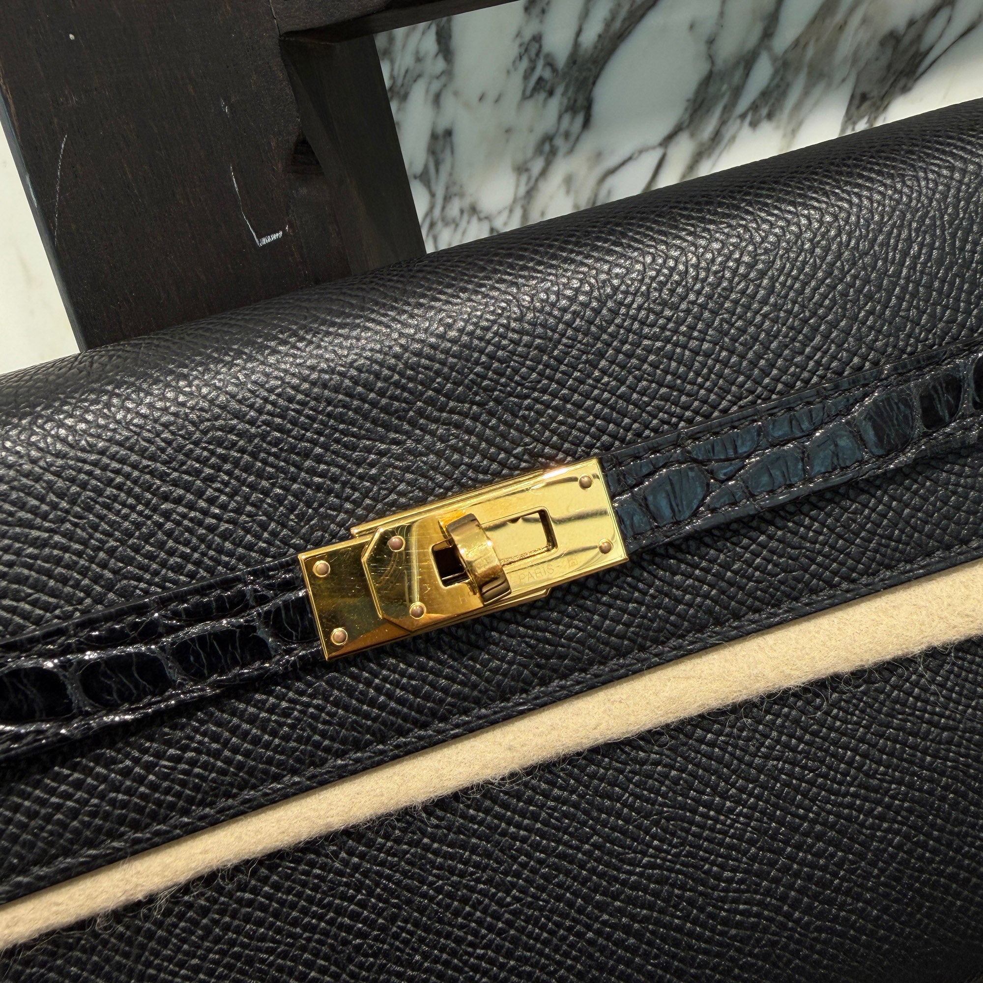 HERMES Kelly Wallet Long To Go Touch "NOIR" Leather Shoulder Bag B刻印 エルメス ケリー ウォレット ロングトゥゴー タッチ "ノワール" レザーショルダーバッグ B刻印