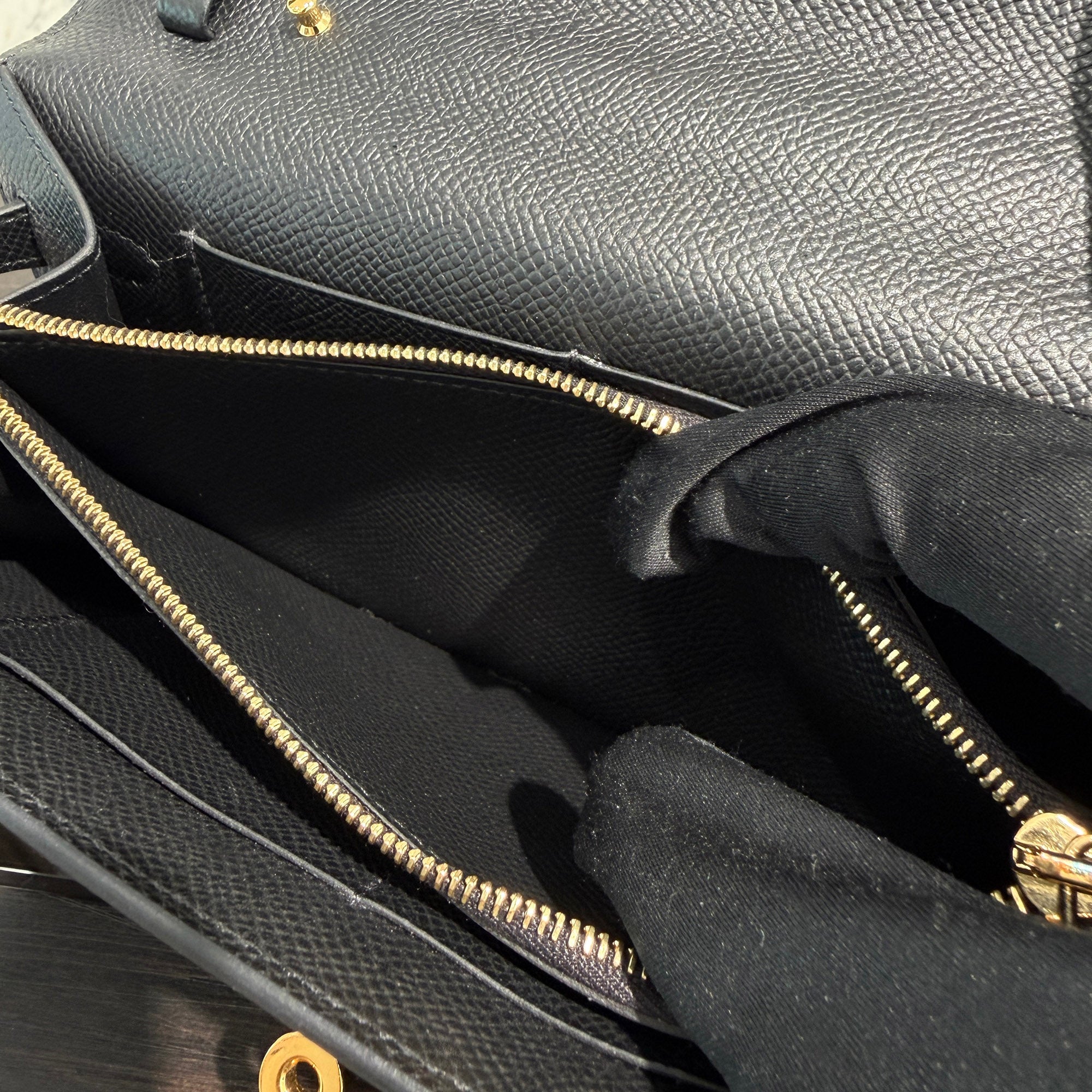 HERMES Kelly Wallet Long To Go Touch "NOIR" Leather Shoulder Bag B刻印 エルメス ケリー ウォレット ロングトゥゴー タッチ "ノワール" レザーショルダーバッグ B刻印