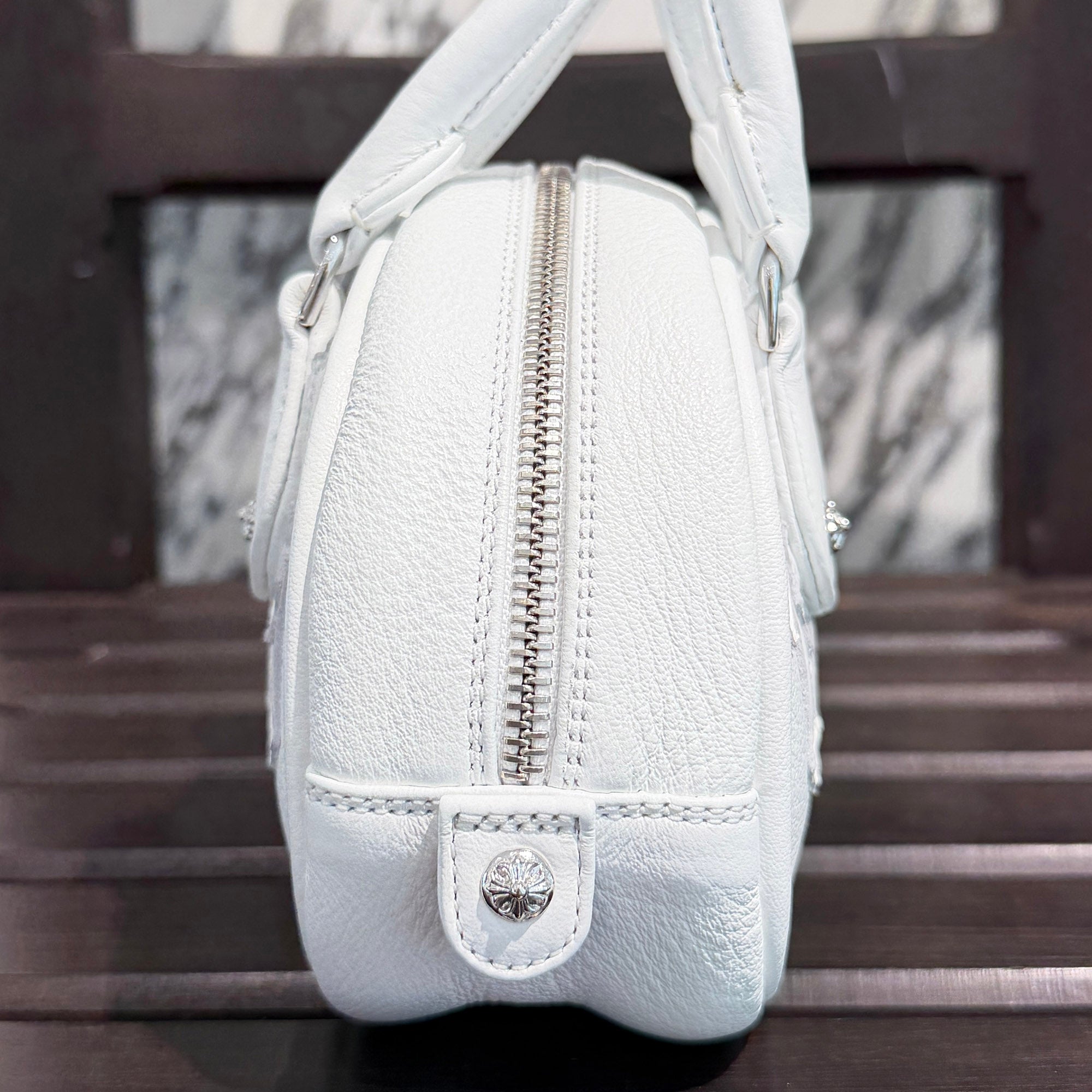 CHROME HEARTS Tiny GYM Cemetery Cross Patch Hand Bag クロムハーツ タイニー ジム セメタリークロスパッチ ハンドバッグ