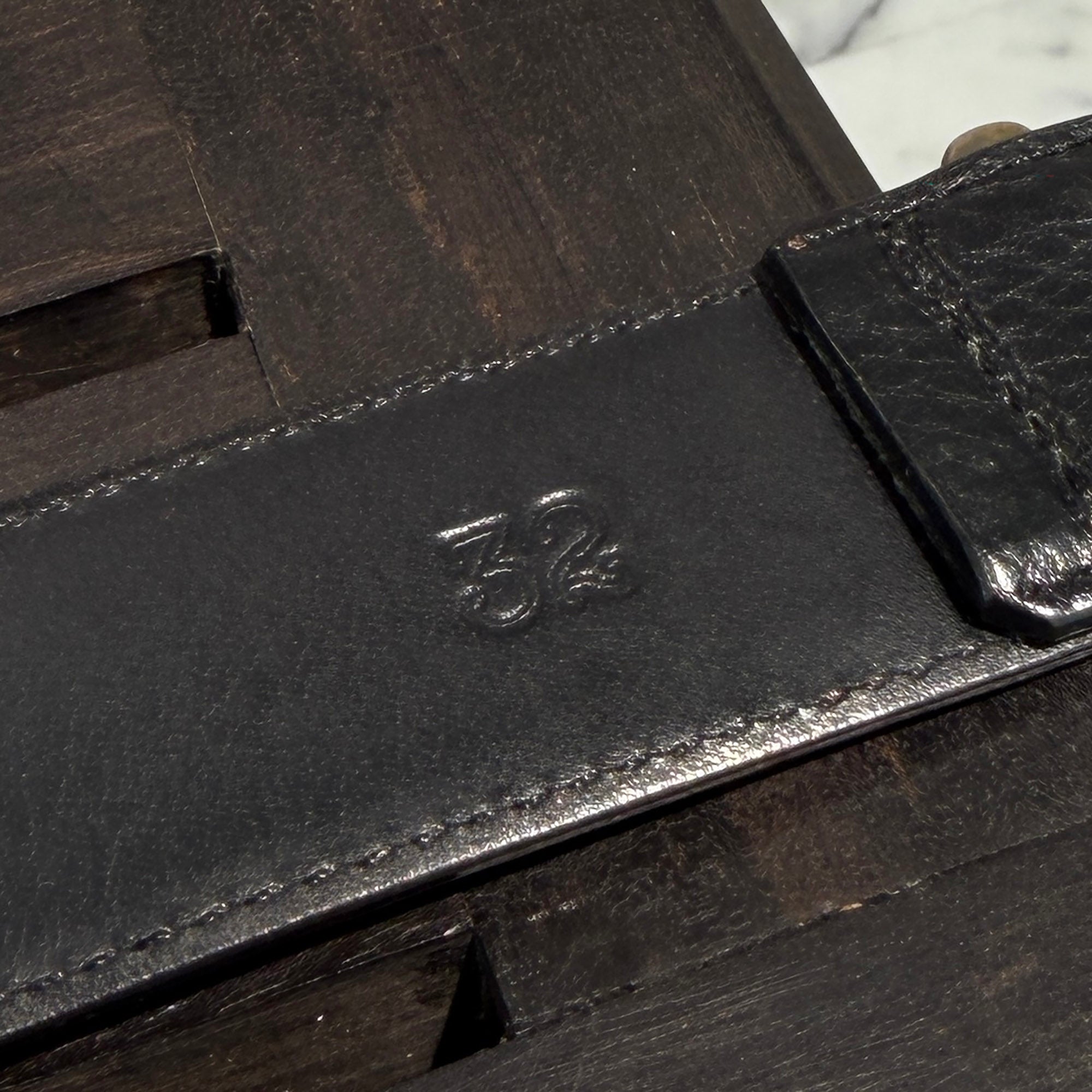CHROME HEARTS 3PC Roller Leather Belt Size 32 inch クロムハーツ 3PC ローラー レザーベルト サイズ32インチ