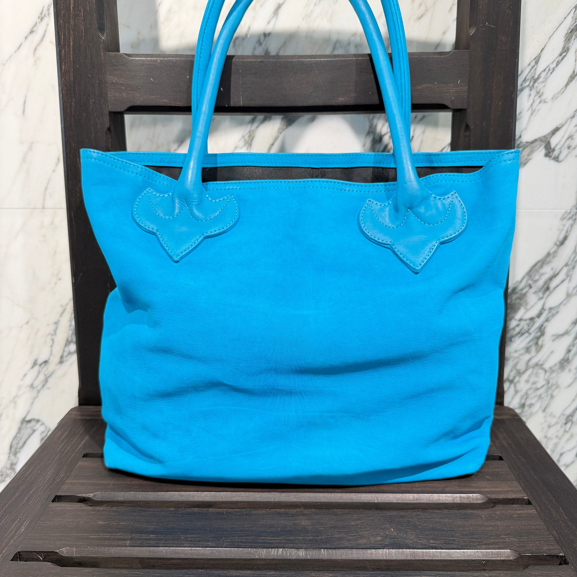 セメタリーパッチ トートバッグ☆CHROME HEARTS☆ CHROME HEARTS Baby Fat Cemetery Cross Patch FS Leather Tote Bag