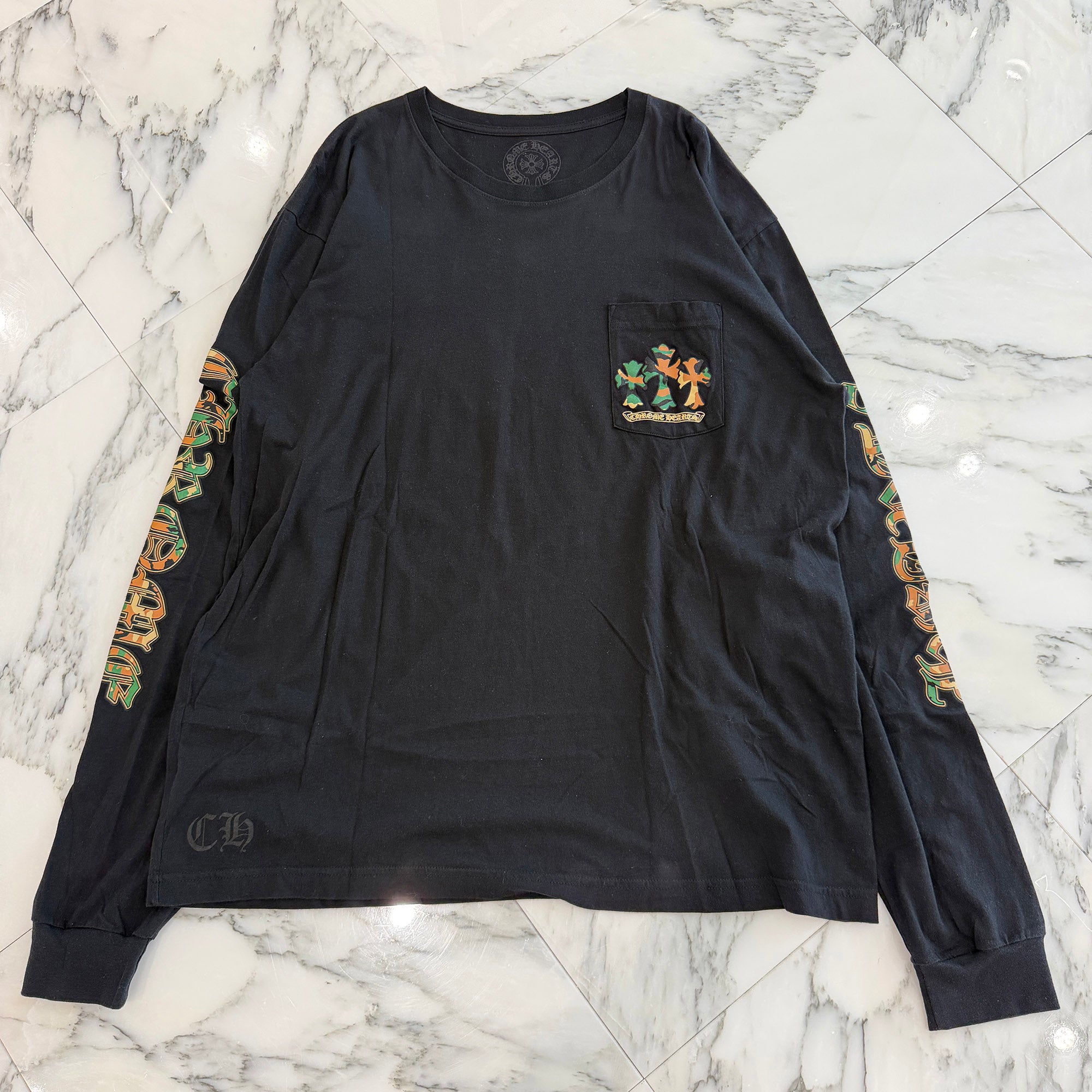 CHROME HEARTS Camo Horseshoe Long Sleeve Tee Size XXL クロムハーツ カモ ホースシュー ロングスリーブTシャツ サイズXXL