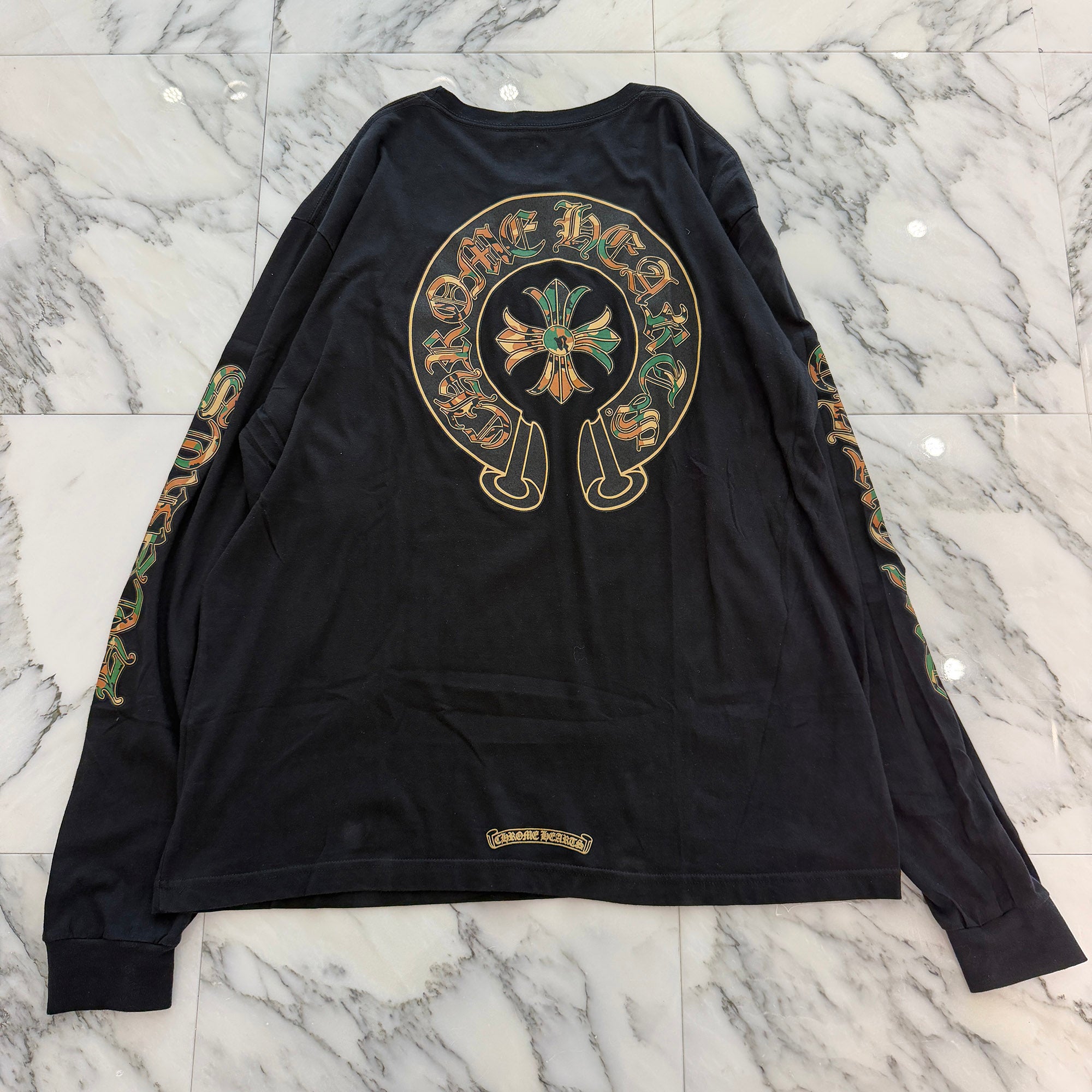 CHROME HEARTS Camo Horseshoe Long Sleeve Tee Size XXL クロムハーツ カモ ホースシュー ロングスリーブTシャツ サイズXXL