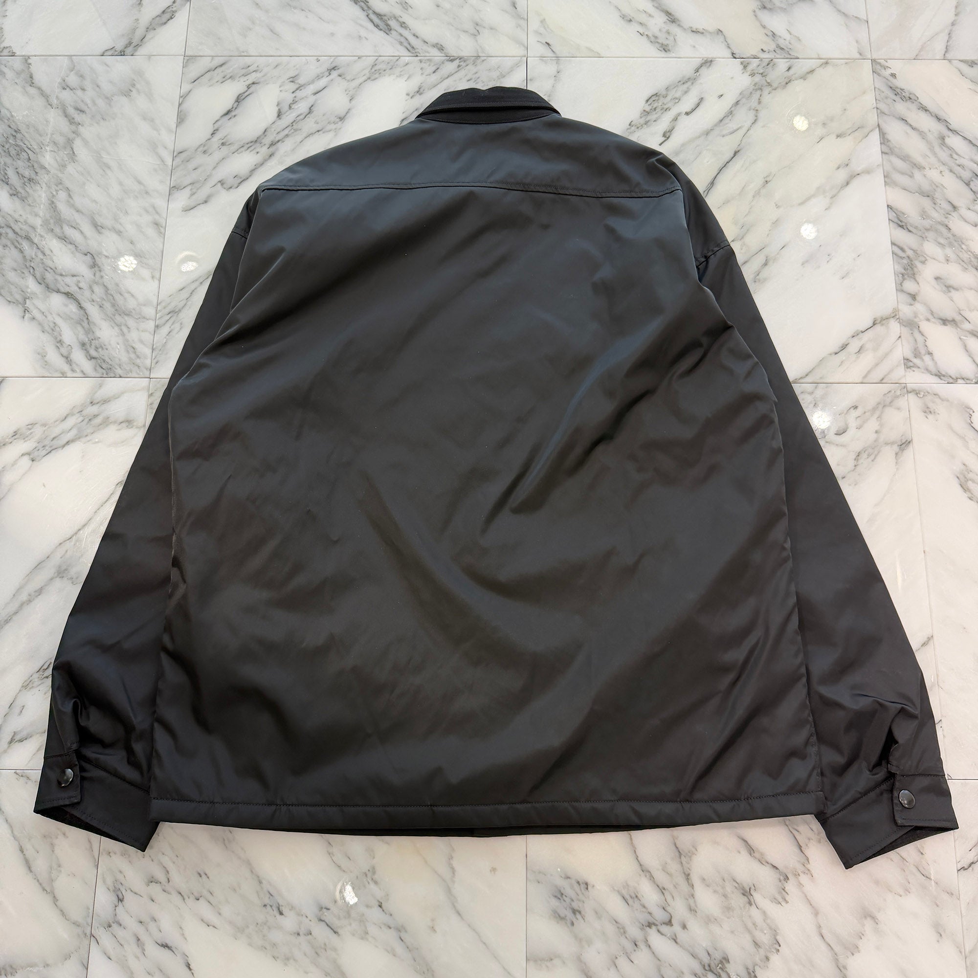 PRADA 2024AW Triangle Logo Plate Re-Nylon Shirt Jacket SC796M S000 1WQ8 Size L プラダ トライアングルロゴプレート リナイロン シャツジャケット サイズL
