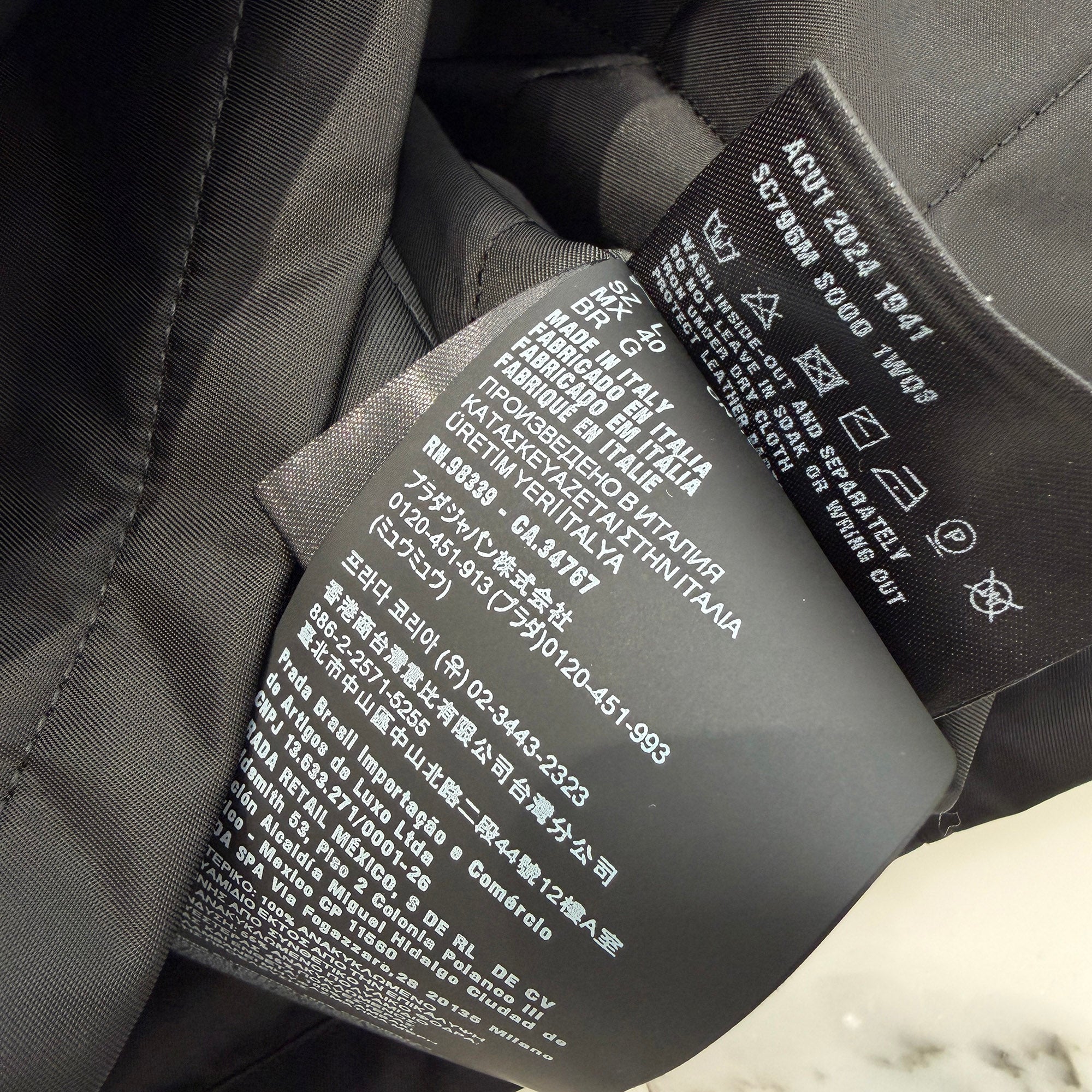 PRADA 2024AW Triangle Logo Plate Re-Nylon Shirt Jacket SC796M S000 1WQ8 Size L プラダ トライアングルロゴプレート リナイロン シャツジャケット サイズL