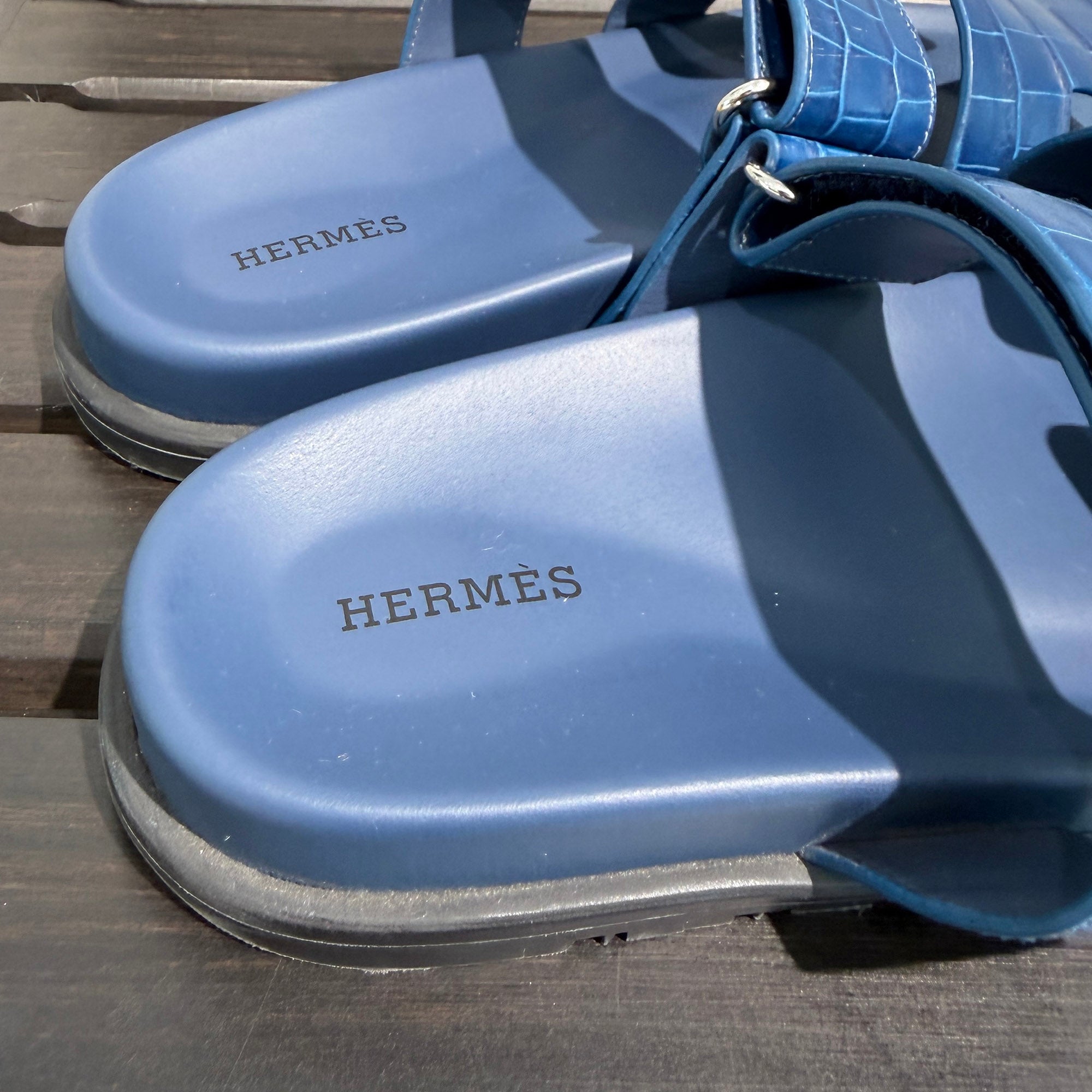 HERMES Crocodile Leather Sandales "Femme Chypre" Size 40 エルメス クロコダイルレザー サンダル "シプレ" サイズ40