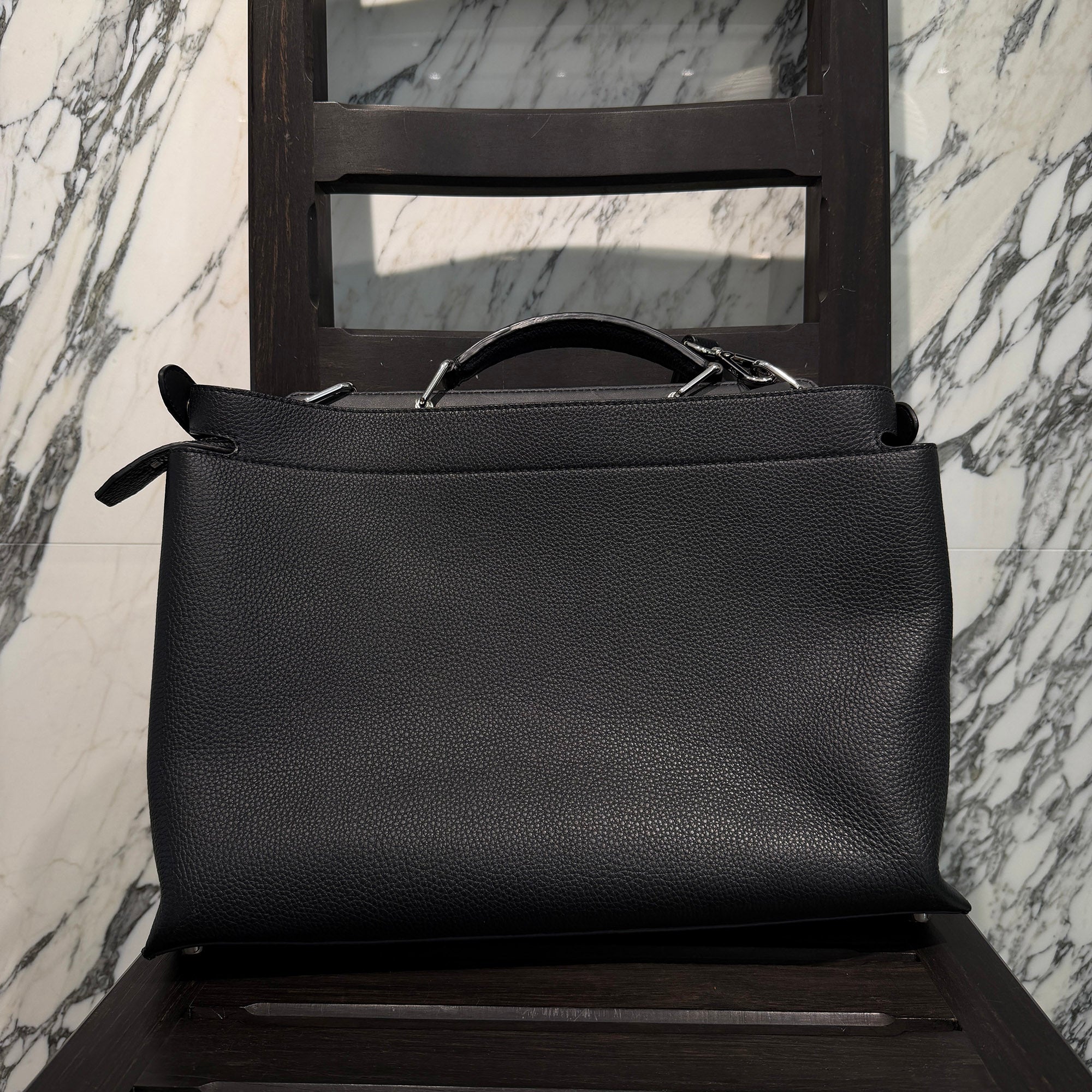 FENDI Peekaboo Iconic Essential Business Bag 7VA476 A91A F0GXN フェンディ ピーカブー アイコニックエッセンシャル ビジネスバッグ