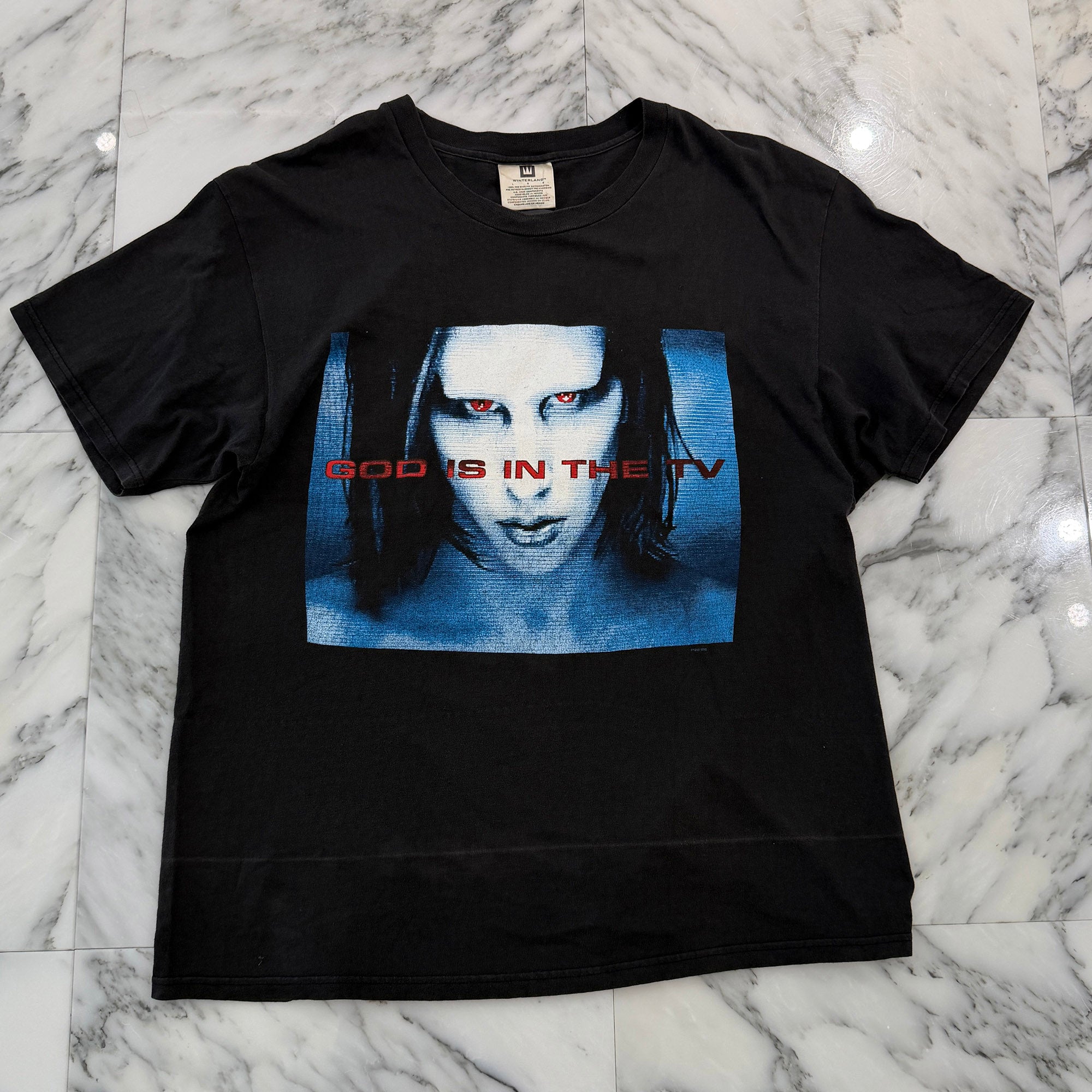 Vintage 90's Marilyn Manson "GOD IS IN THE TV" Winterland S/S Tee Size L 90's マリリン・マンソン "ゴッド イズ インザ TV" ウィンターランド社製Tシャツ サイズL