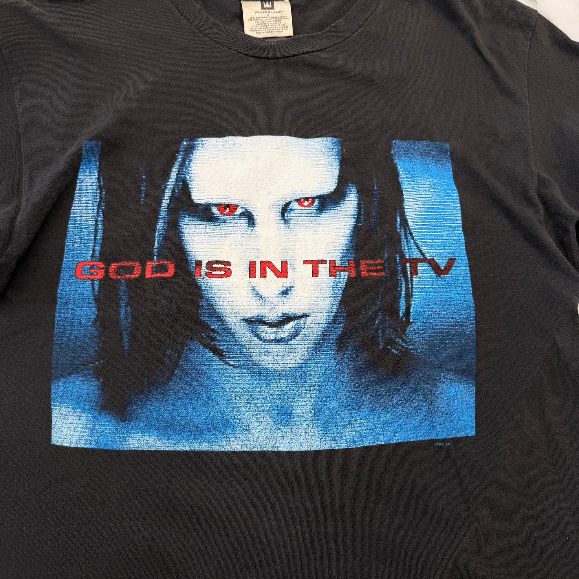 Vintage 90's Marilyn Manson "GOD IS IN THE TV" Winterland S/S Tee Size L 90's マリリン・マンソン "ゴッド イズ インザ TV" ウィンターランド社製Tシャツ サイズL
