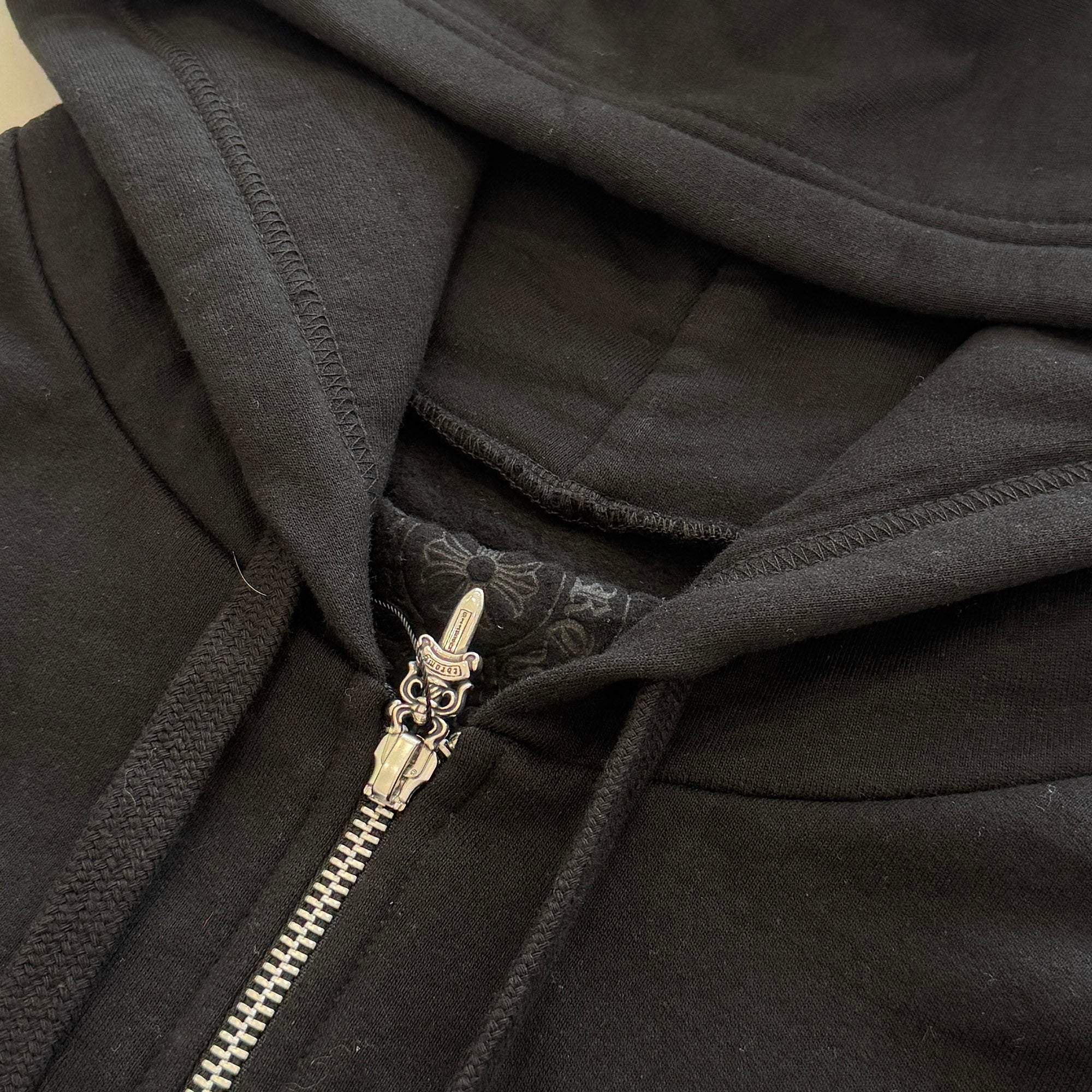 CHROME HEARTS Floral Cross Horseshoe Zip Up Hoodie Size XL クロムハーツ フローラルクロス ホースシュー ジップアップフーディ サイズXL