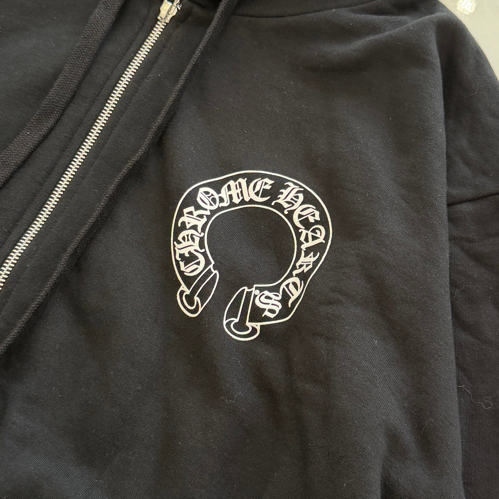 CHROME HEARTS Floral Cross Horseshoe Zip Up Hoodie Size XL クロムハーツ フローラルクロス ホースシュー ジップアップフーディ サイズXL