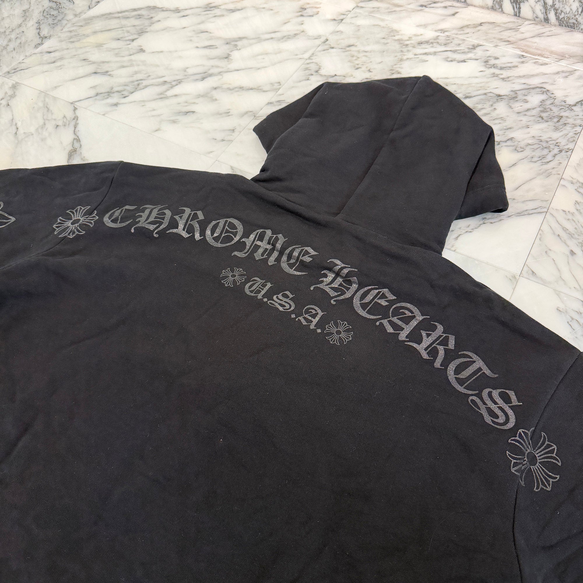 CHROME HEARTS 2026SS ONLINE Limited Floral Cross Back Arch Logo