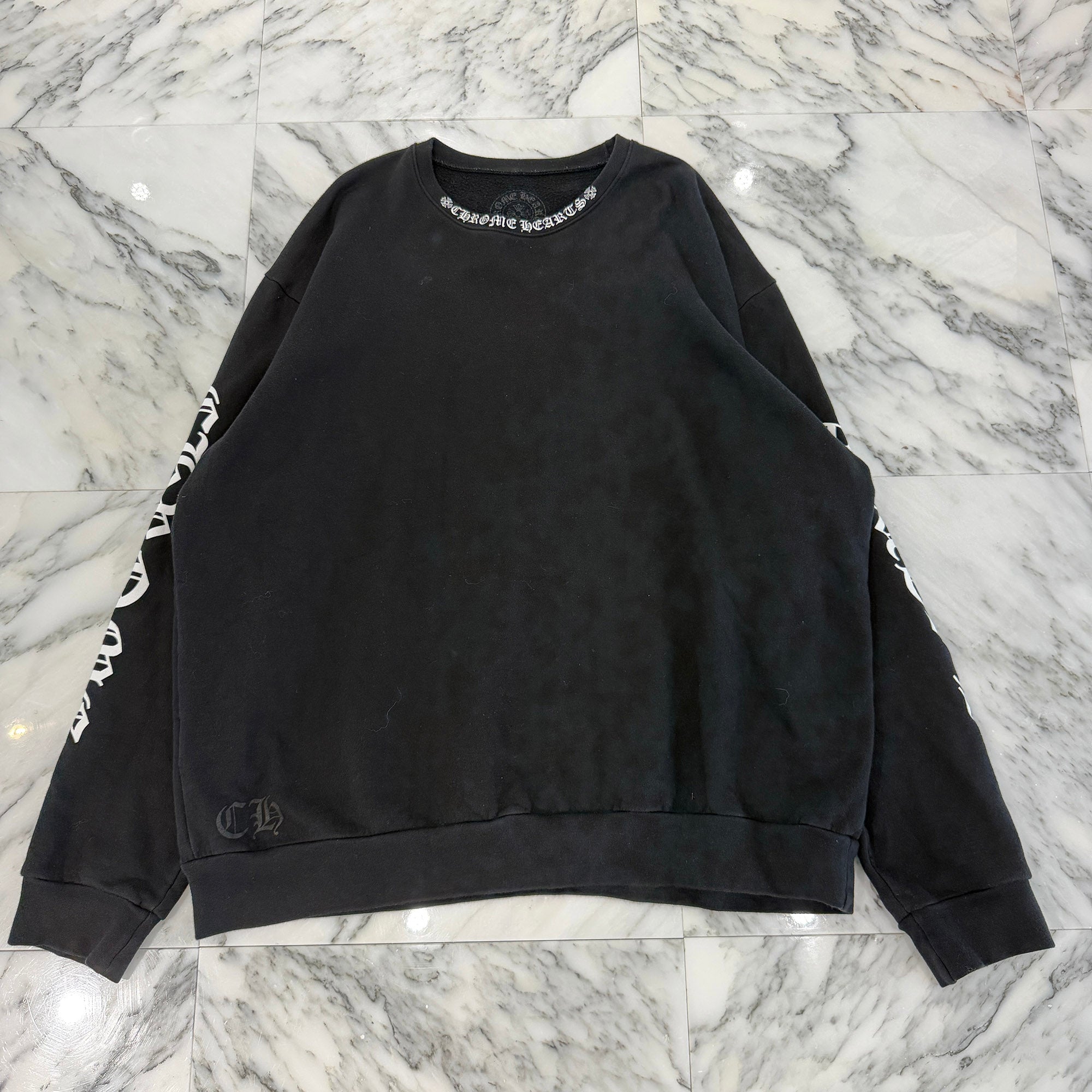 CHROME HEARTS Neck Logo Crewneck Sweatshirt Size L クロムハーツ ネックロゴクルーネックスウェットシャツ サイズL