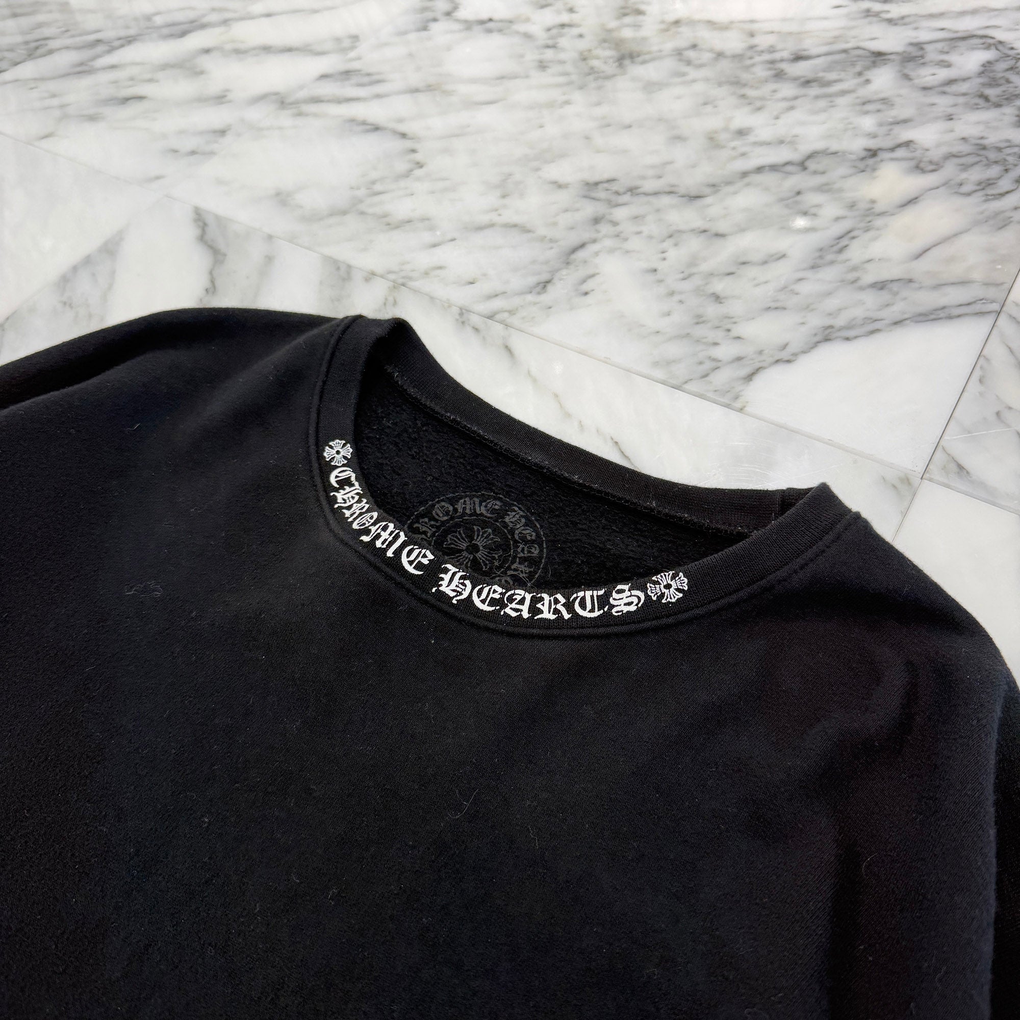 CHROME HEARTS Neck Logo Crewneck Sweatshirt Size L クロムハーツ ネックロゴクルーネックスウェットシャツ サイズL