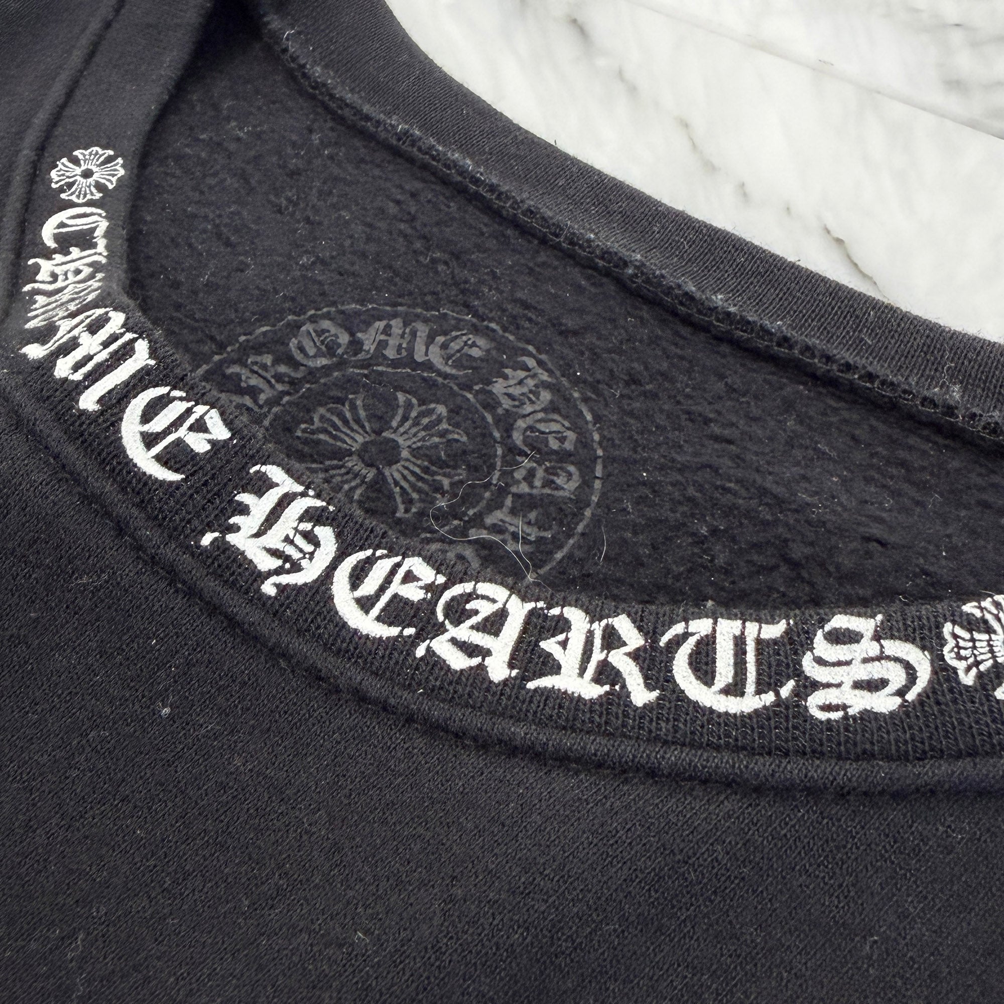 CHROME HEARTS Neck Logo Crewneck Sweatshirt Size L クロムハーツ ネックロゴクルーネックスウェットシャツ サイズL
