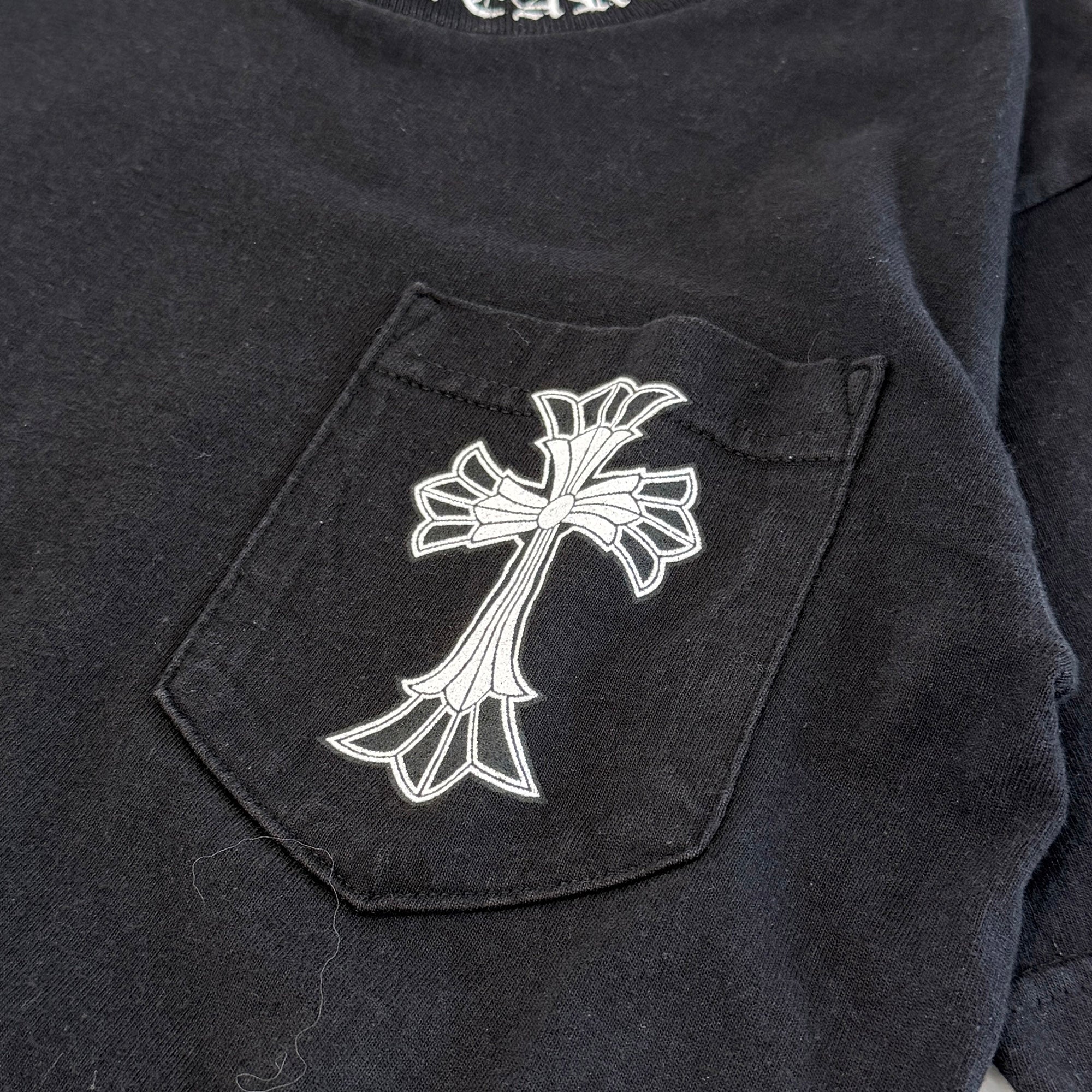 CHROME HEARTS Neck Logo Back Double Cross Scroll Tee Size S クロムハーツ ネックロゴ バック ダブル クロス スクロール Tシャツ サイズS