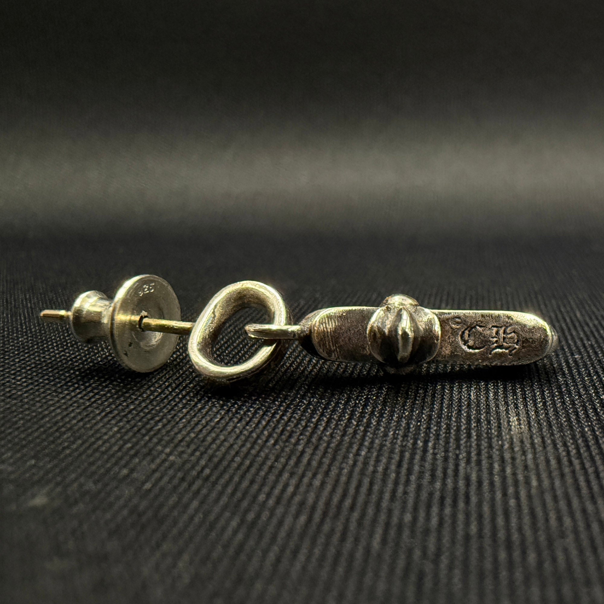 CHROME HEARTS CH Cross Baby Fat Drop Earrings クロムハーツ CHクロス ベイビーファット ドロップ イヤリング ピアス