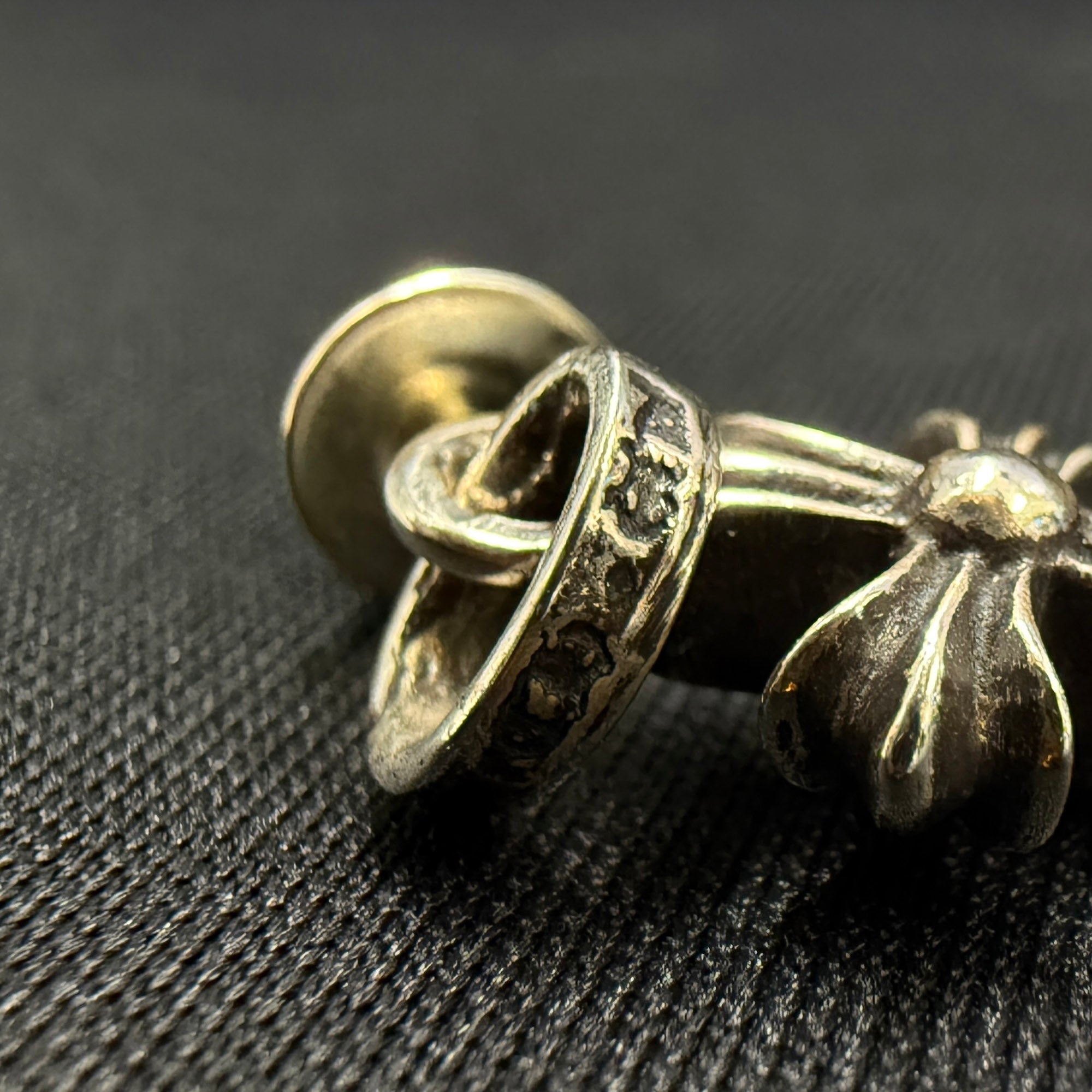 CHROME HEARTS CH Cross Baby Fat Drop Earrings クロムハーツ CHクロス ベイビーファット ドロップ イヤリング ピアス