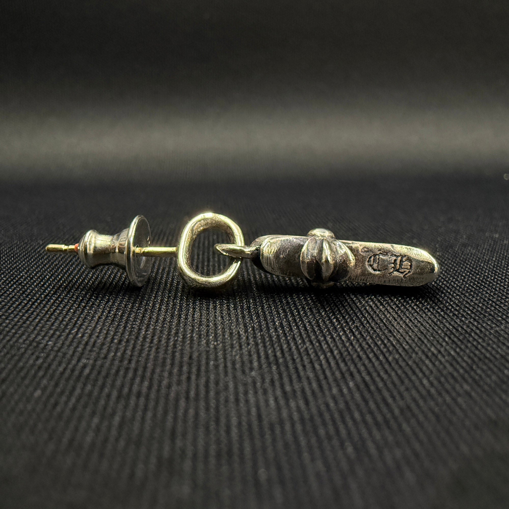 CHROME HEARTS CH Cross Baby Fat Drop Earrings クロムハーツ CHクロス ベイビーファット ドロップ イヤリング ピアス