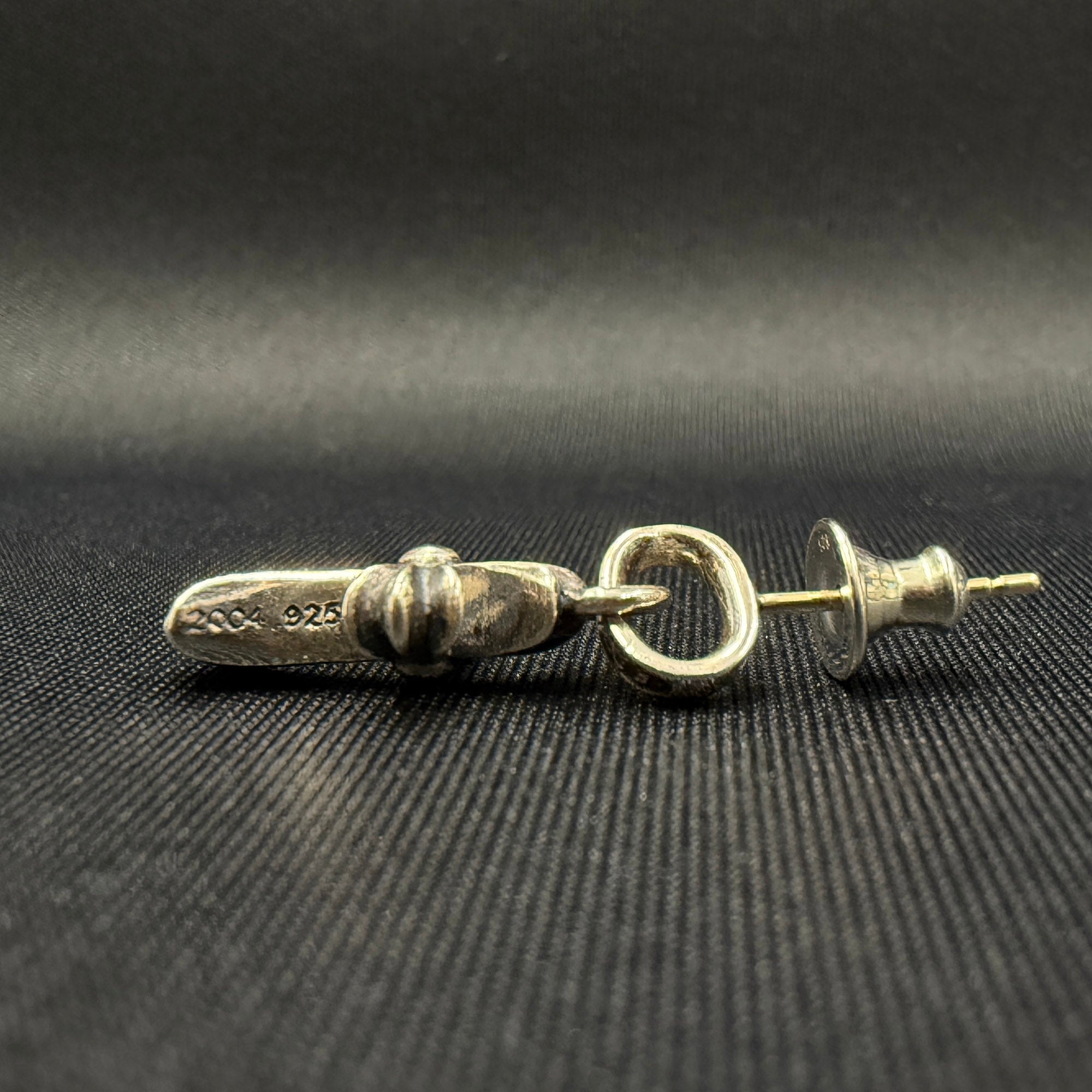 CHROME HEARTS CH Cross Baby Fat Drop Earrings クロムハーツ CHクロス ベイビーファット ドロップ イヤリング ピアス