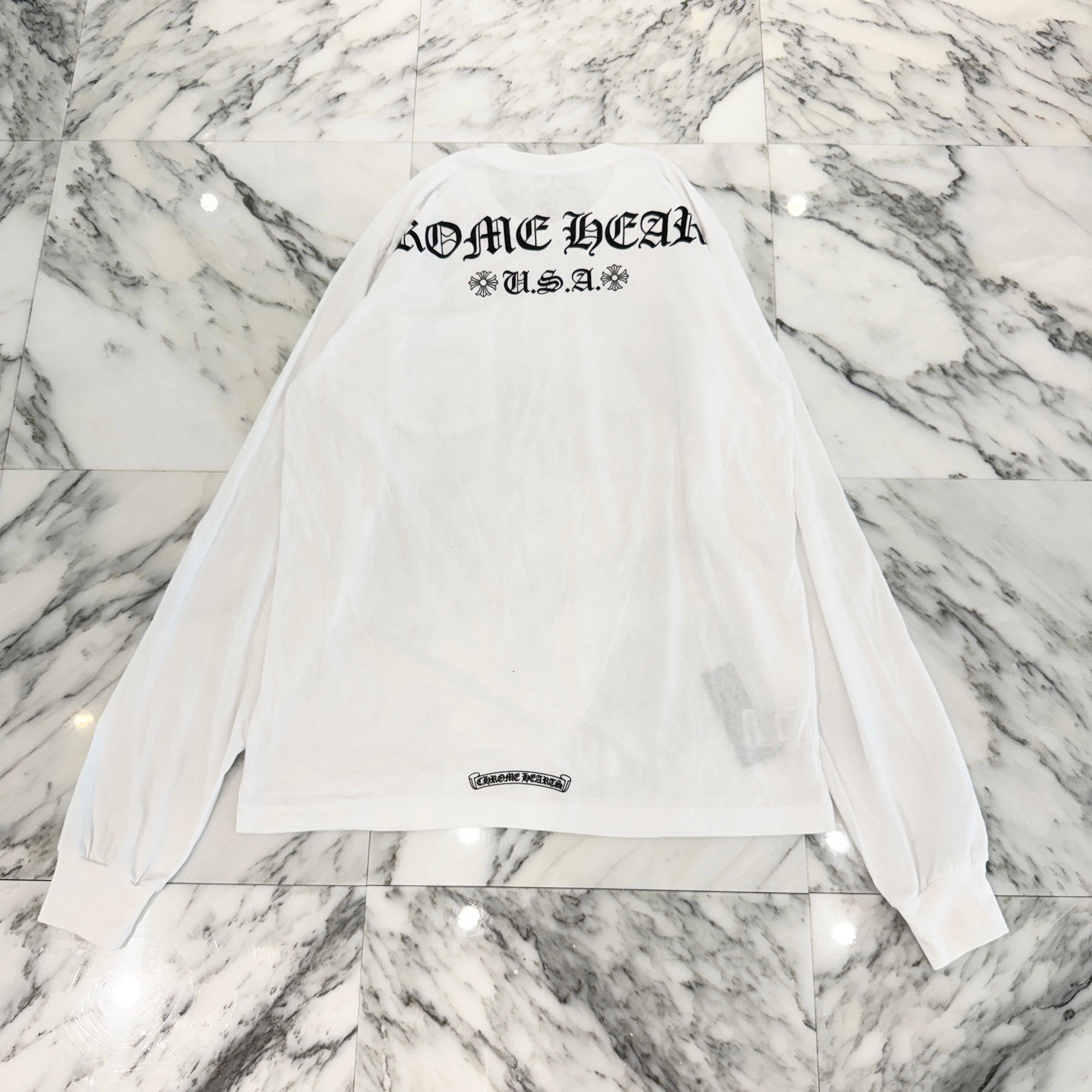 CHROME HEARTS Back Arch Logo USA Long Sleeve Tee Size L クロムハーツ バックアーチロゴ USA ロングスリーブTシャツ サイズL