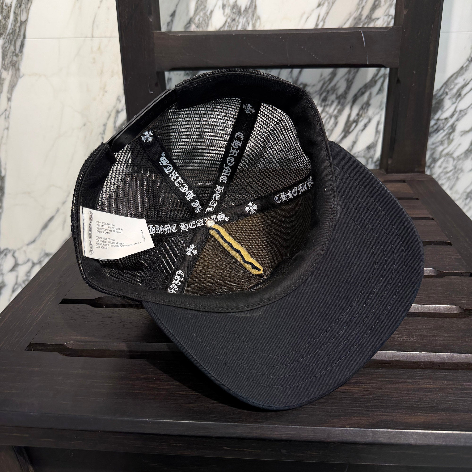 CHROME HEARTS × MATTY BOY Matty Boy Striped Heart Trucker Mesh Cap Size ONE SIZE (53-60) クロムハーツ × マッティボーイ ストライプハート トラッカーメッシュキャップ ONE SIZE (53-60)