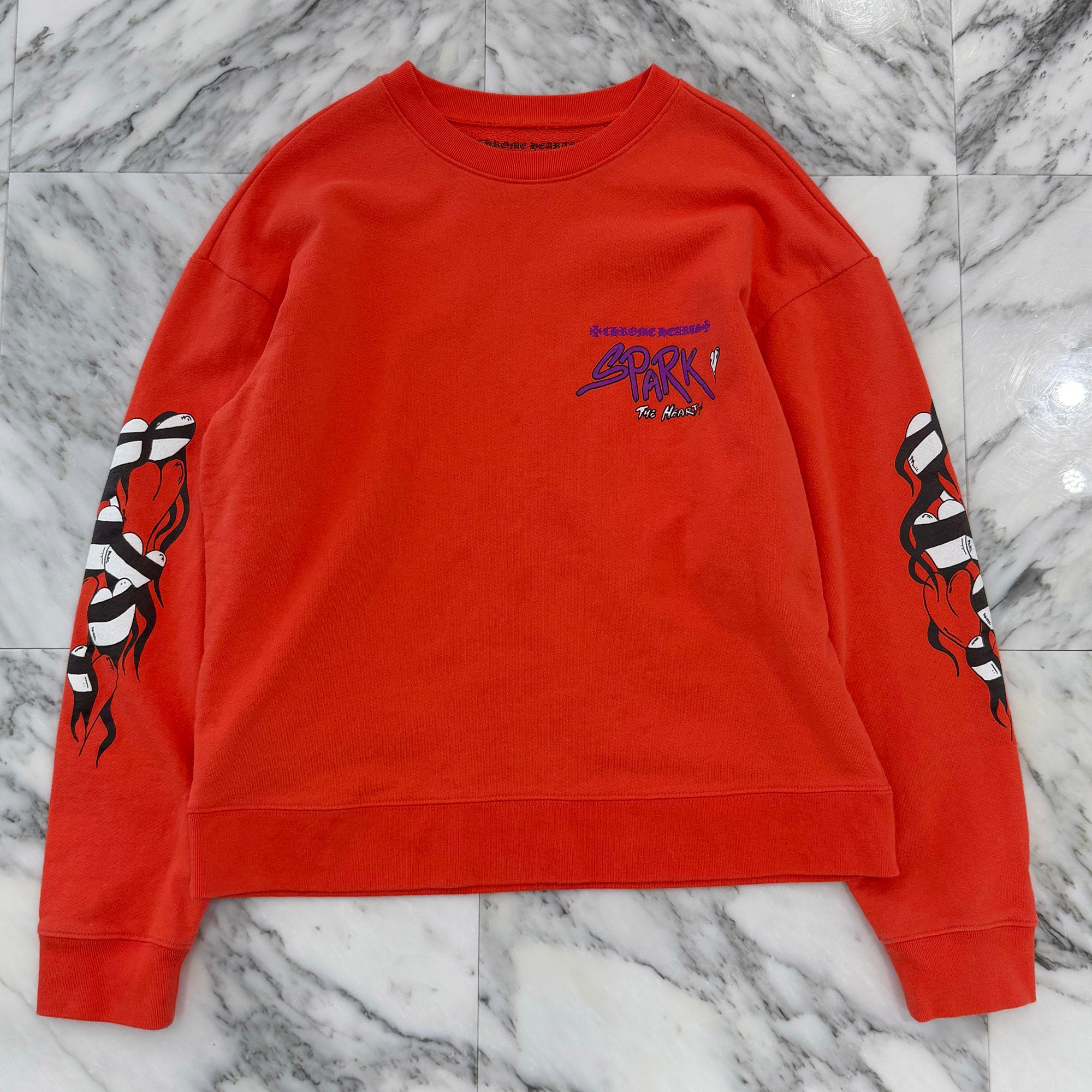 CHROME HEARTS × MATTY BOY 2023SS Sadistic Lipstick Sweatshirt Size L クロムハーツ × マッティボーイ サディスティックリップスティック クルーネックスウェットシャツ サイズL