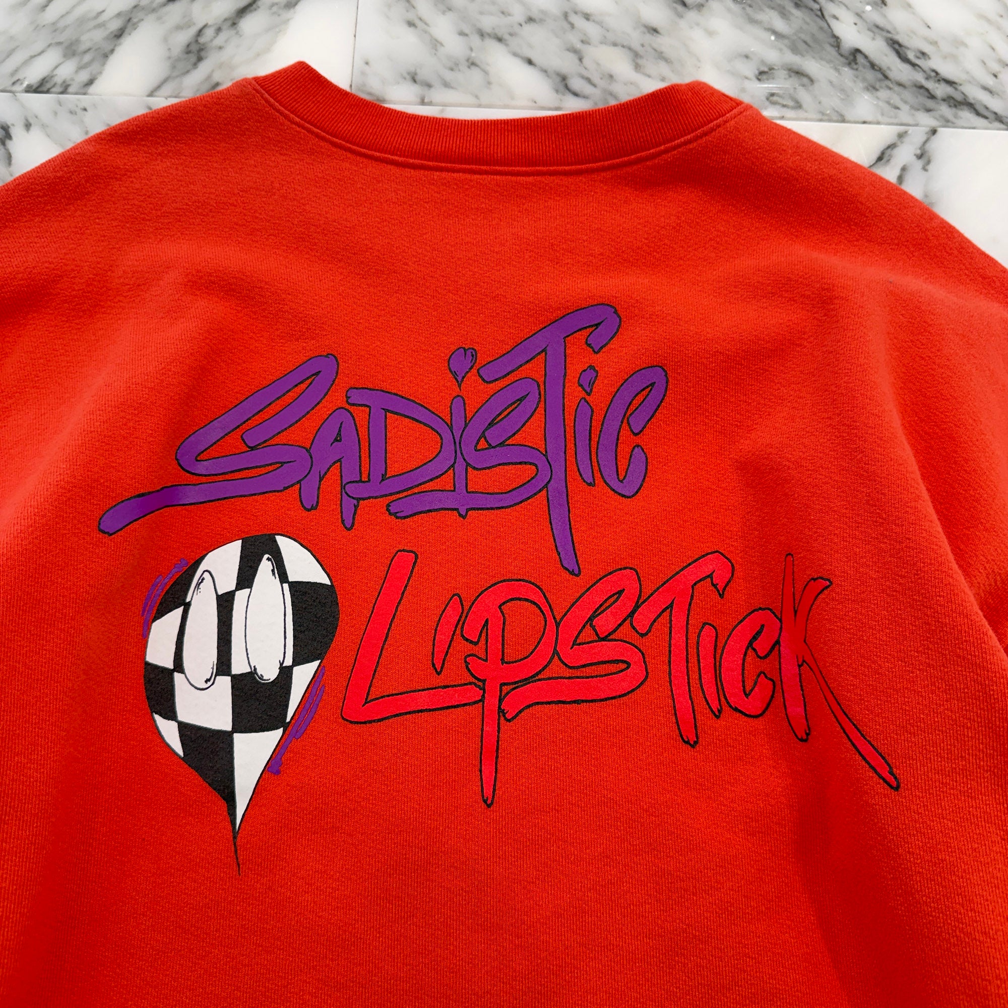 CHROME HEARTS × MATTY BOY 2023SS Sadistic Lipstick Sweatshirt Size L クロムハーツ × マッティボーイ サディスティックリップスティック クルーネックスウェットシャツ サイズL
