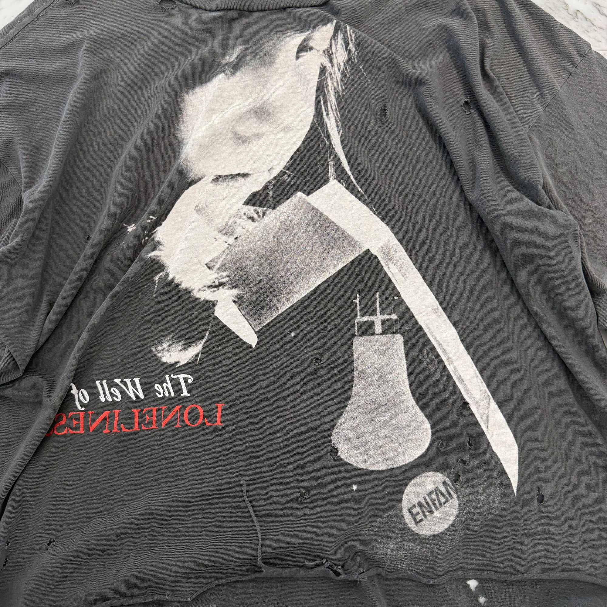 Enfants Riches Déprimés 2025SS "The Well of Loneliness" Inverted Print Damage Tee Size XL アンファン リッシュ "ザ・ウェル・オブ・ローンリネス" 反転プリント ダメージ Tシャツ サイズXL