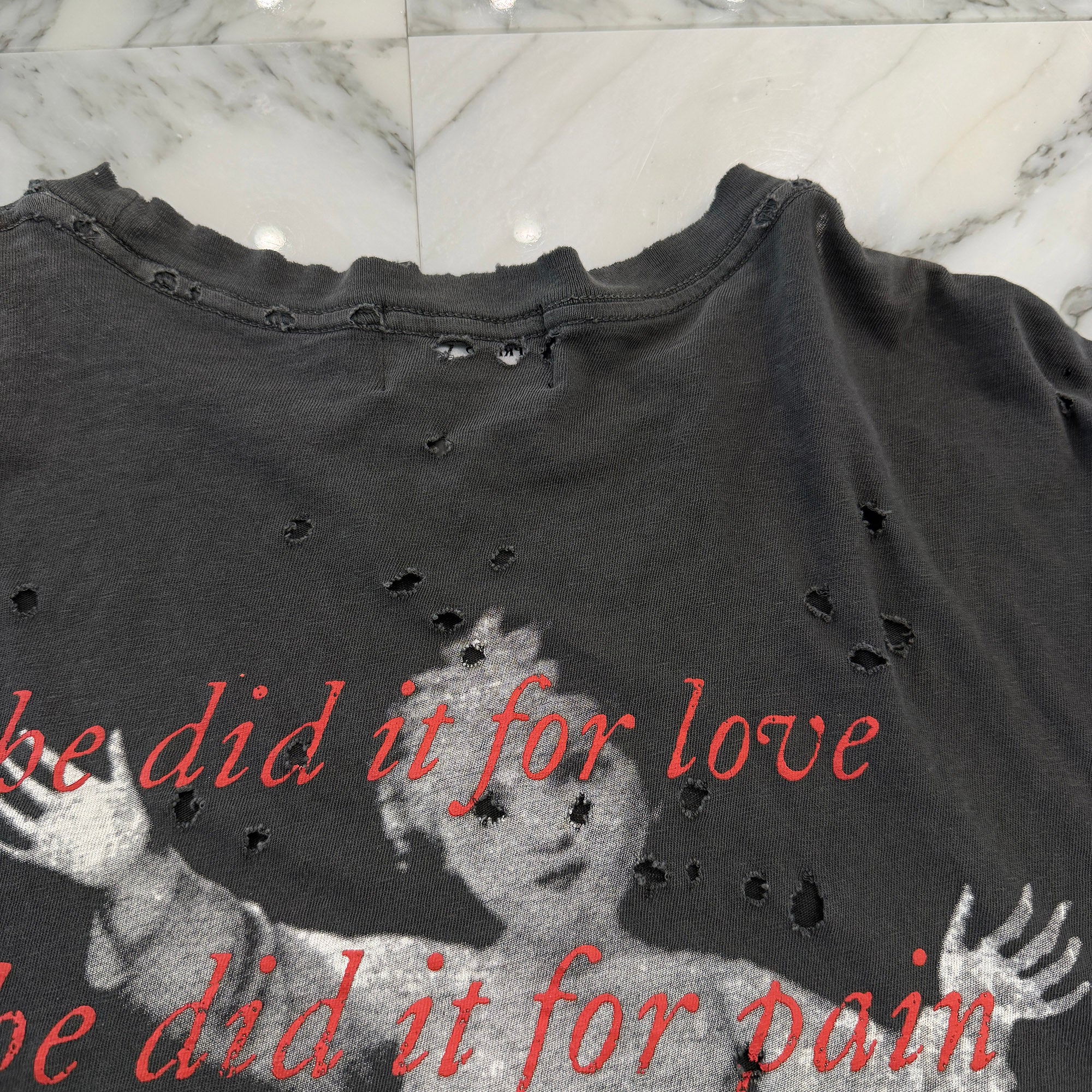 Enfants Riches Déprimés 2025SS "The Well of Loneliness" Inverted Print Damage Tee Size XL アンファン リッシュ "ザ・ウェル・オブ・ローンリネス" 反転プリント ダメージ Tシャツ サイズXL