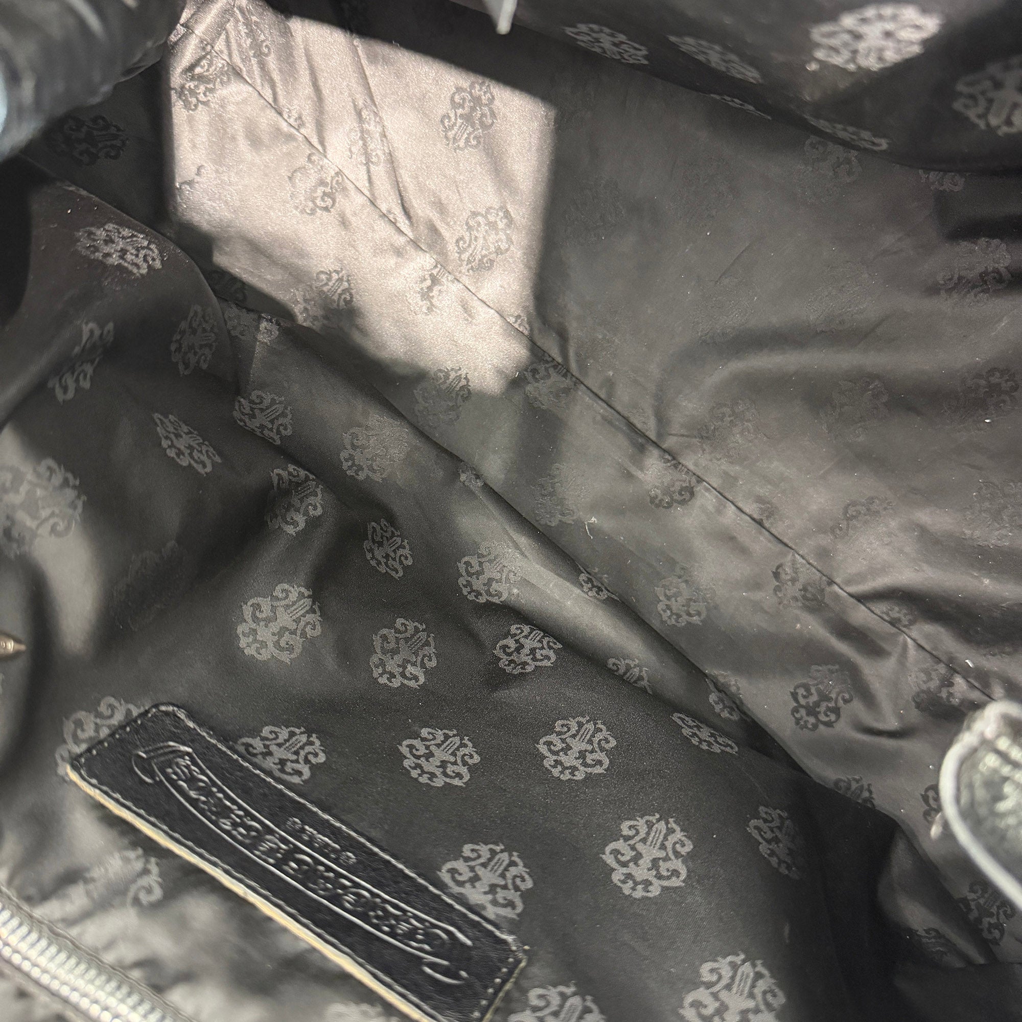 CHROME HEARTS 3 Cemetery Cross Patch FS Leather Tote Bag クロムハーツ 3セメタリークロスパッチ FS レザートートバッグ
